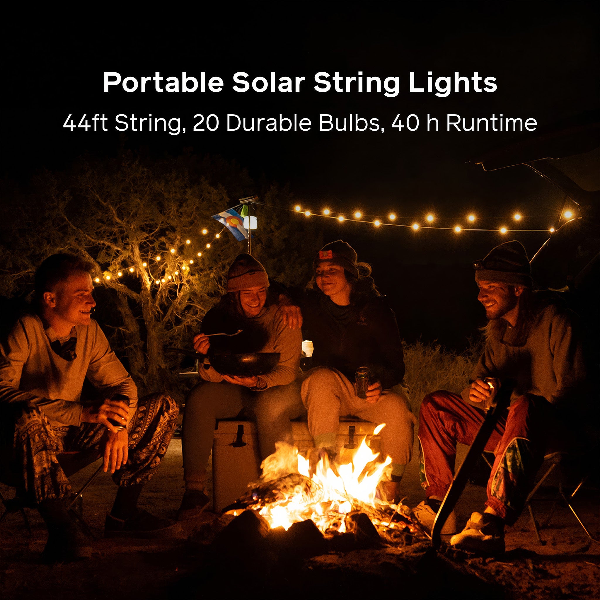 Solar String Lights 44' Warm White