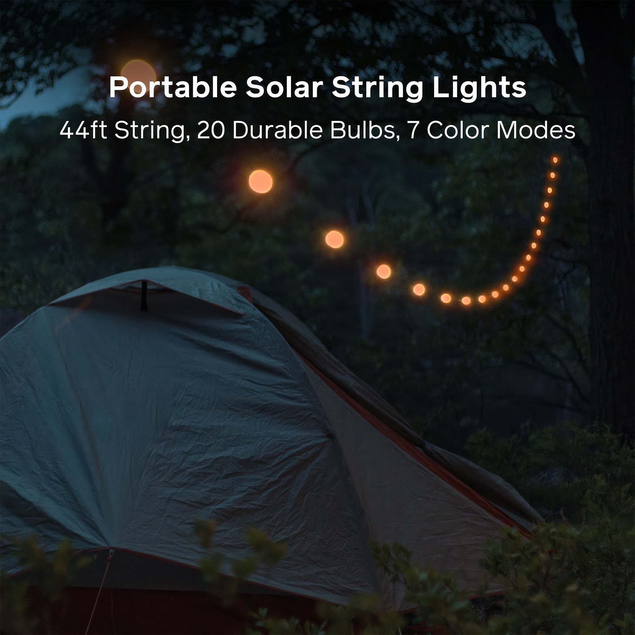 Solar String Lights 44' Color