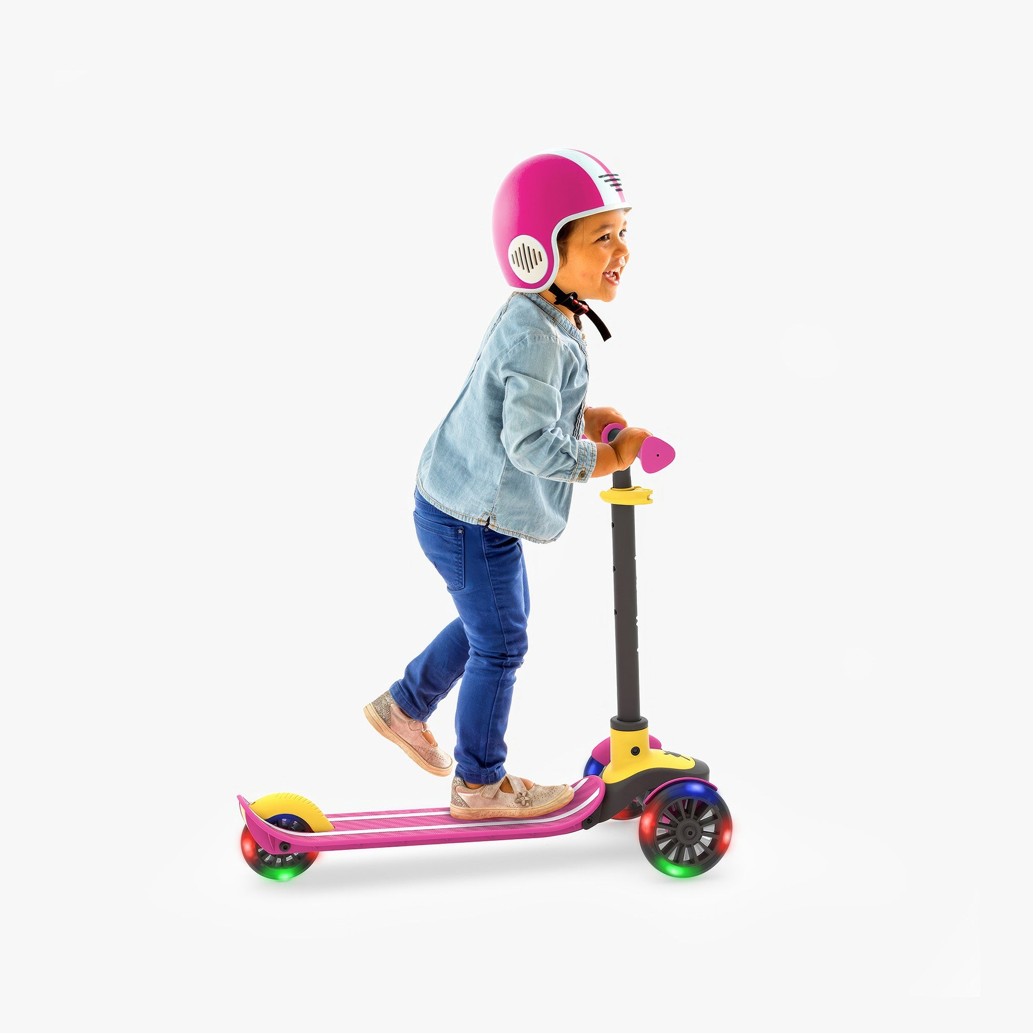 Scotti Glow 3 Tekerlekli Işıklı Scooter | Pembe