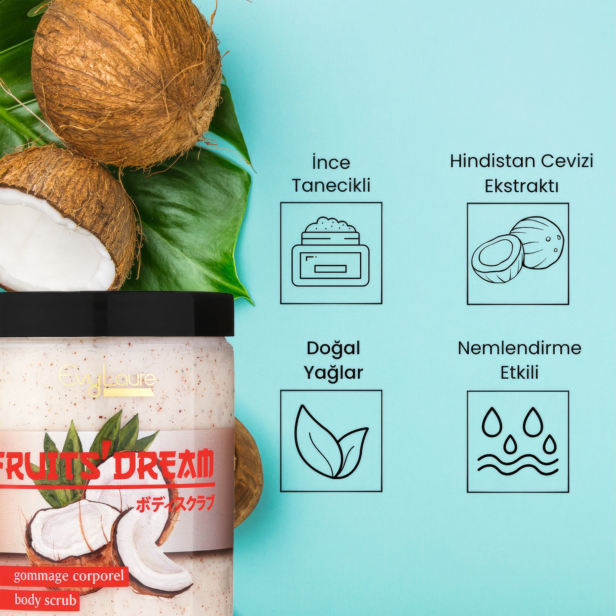 Fruits' Dream Vücut Peelingi | Hindistan Cevizi Ekstraktlı