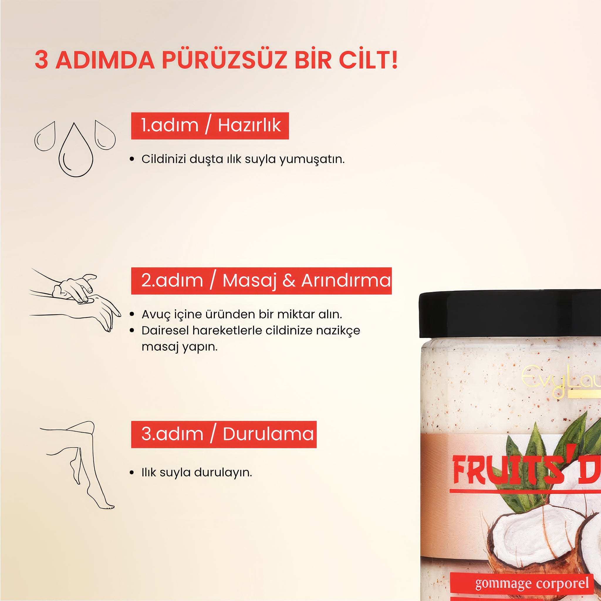 Fruits' Dream Vücut Peelingi | Hindistan Cevizi Ekstraktlı