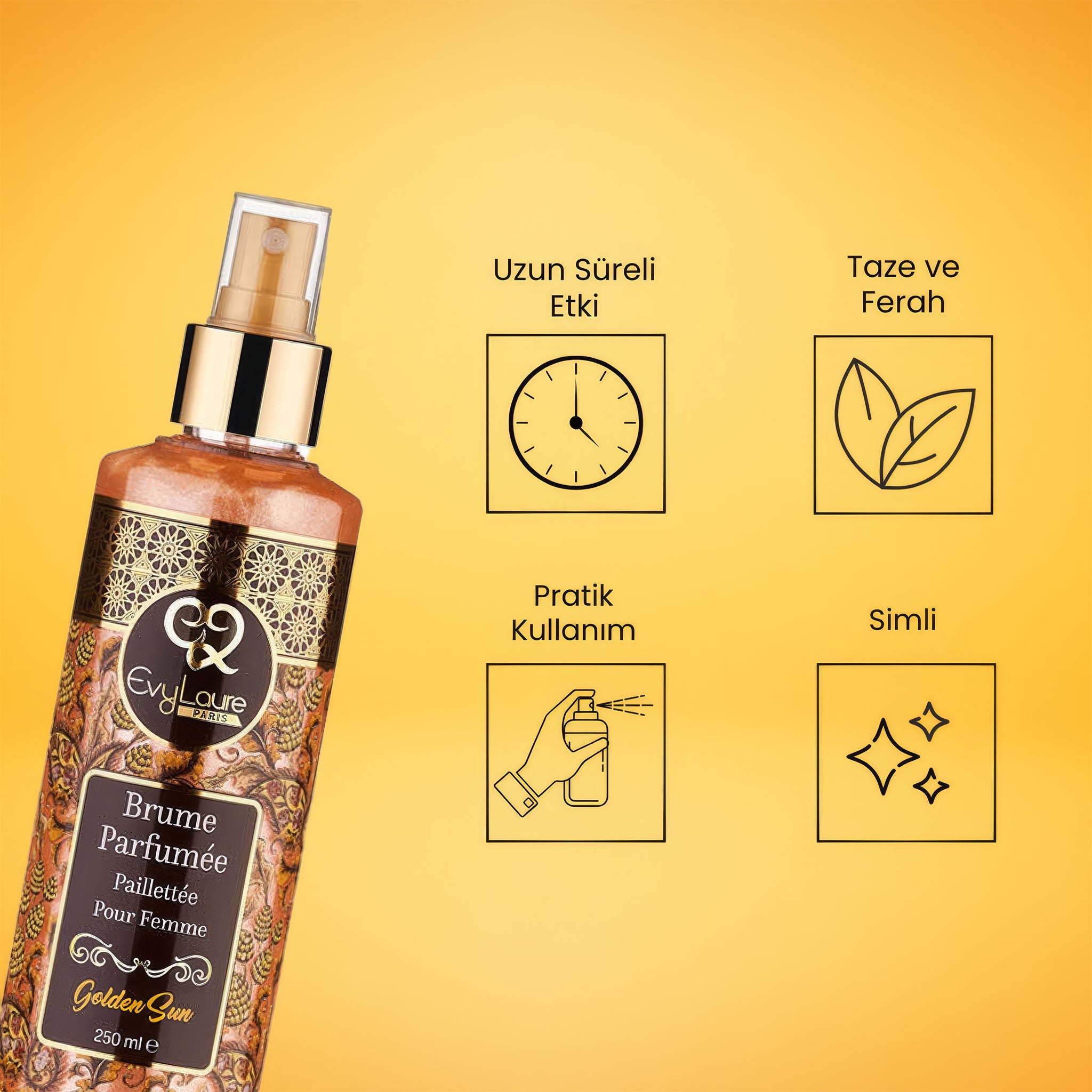 Golden Sun Body Splash | Simli Vücut Parfümü