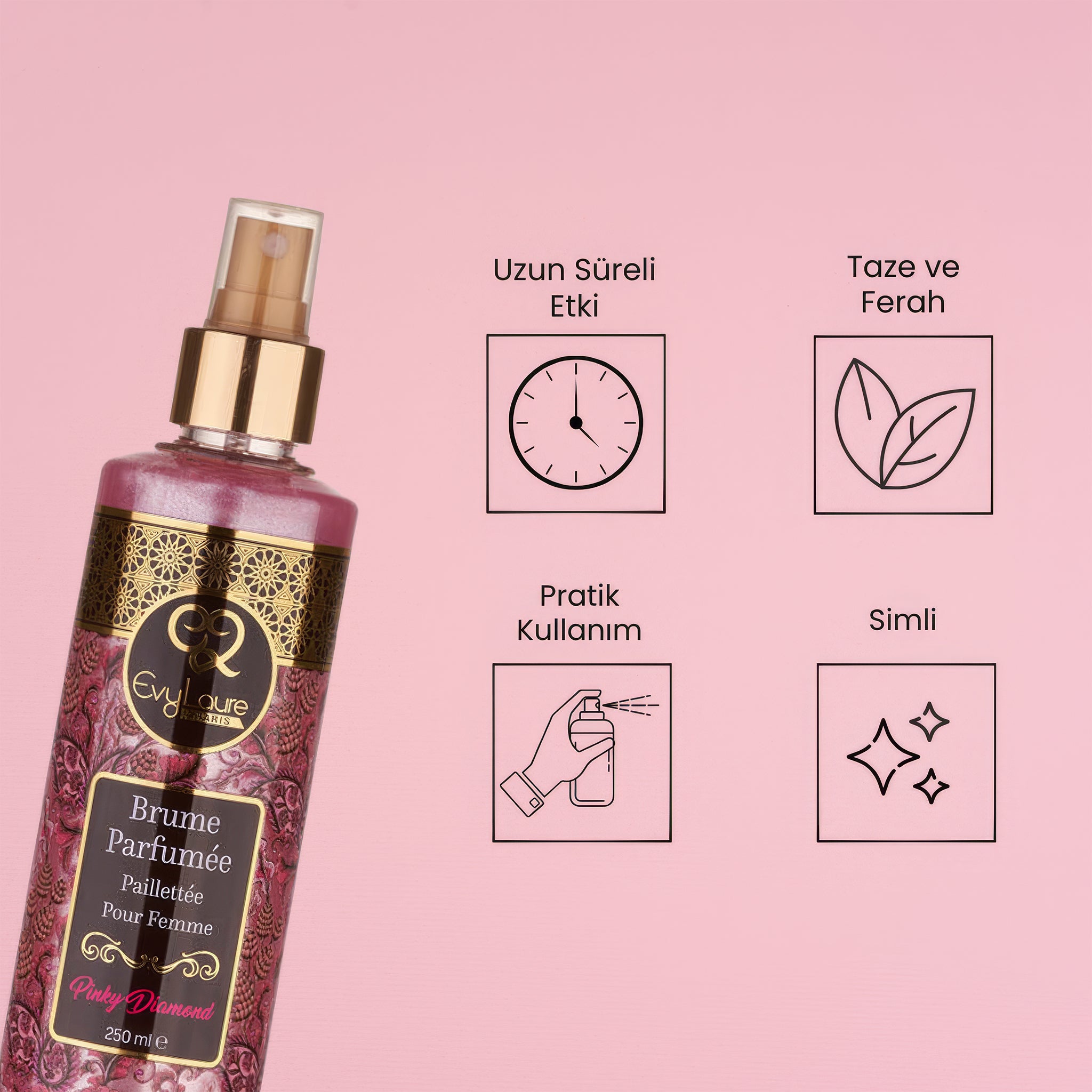 Pinky Diamond Body Splash | Kadın Simli Vücut Parfümü