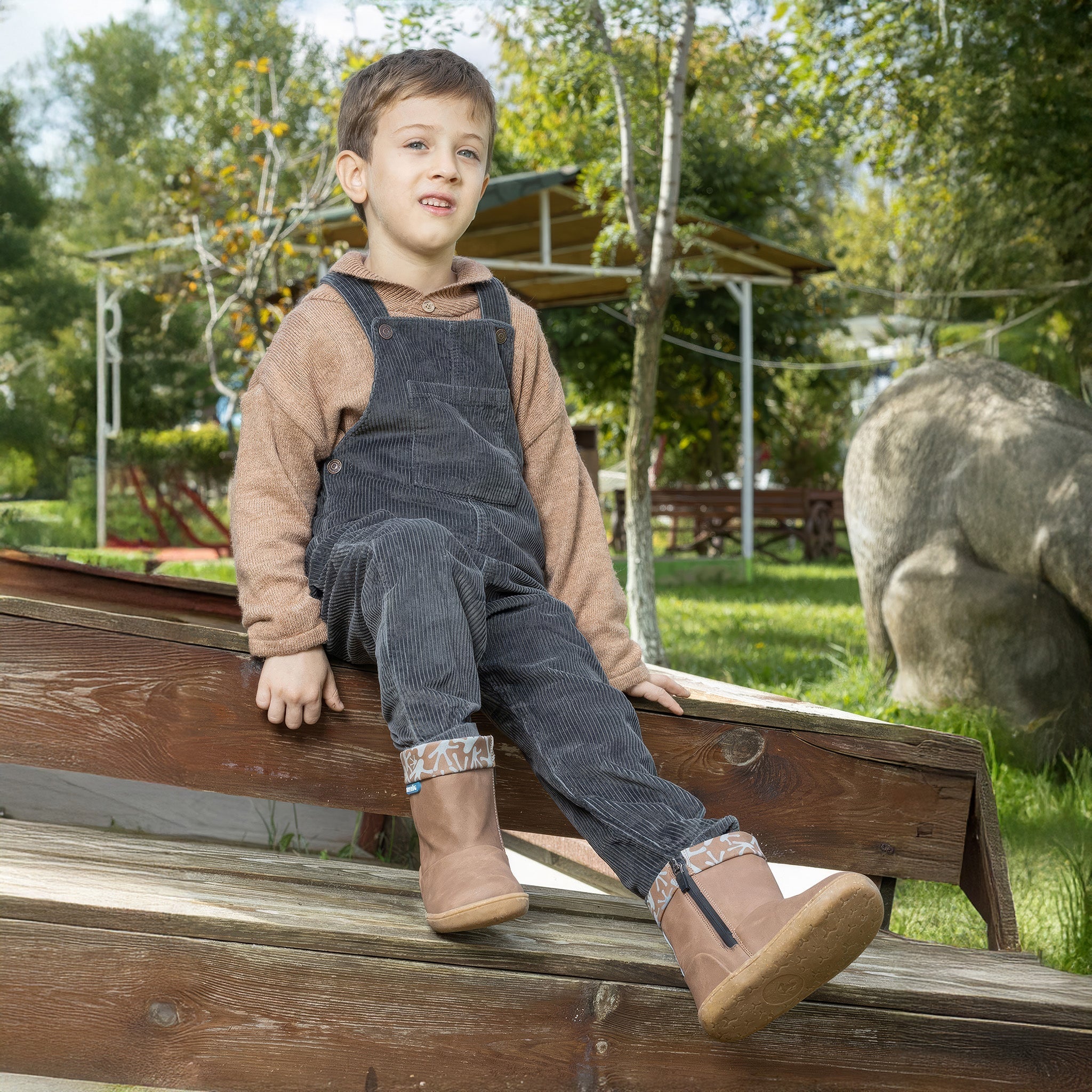 Smart Walker Cool Boots | Kahverengi Meşe | Barefoot Çocuk Botu
