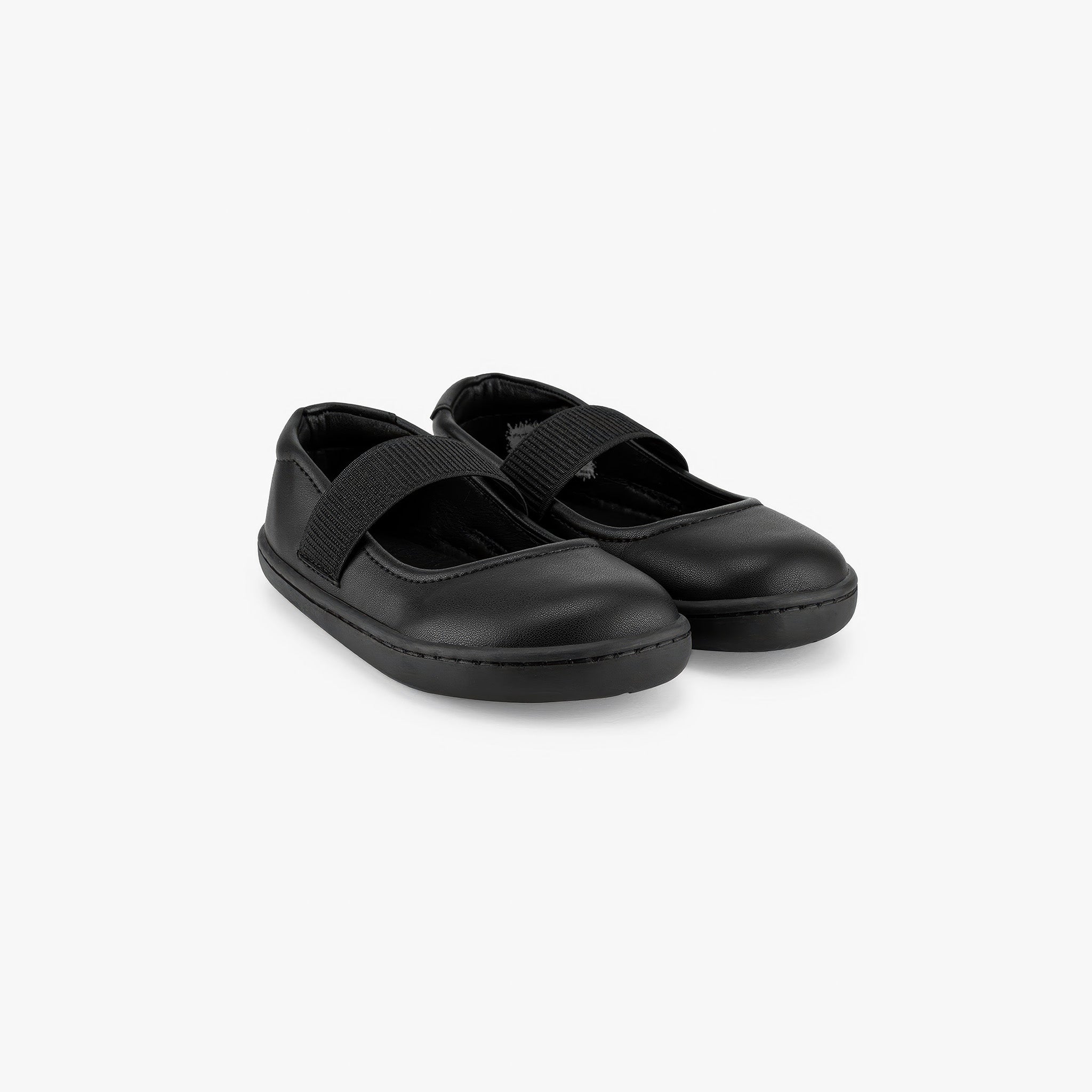 Smart Walker Mary Jane | Havalı Siyah | Barefoot Kız Babet Ayakkabı