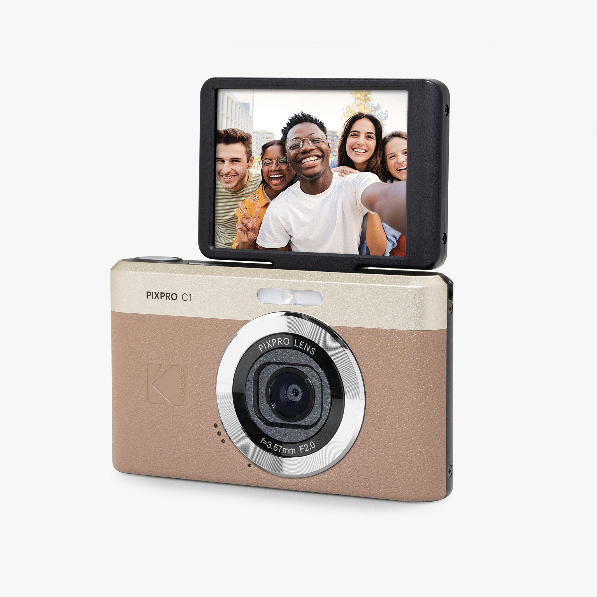 Pixpro Friendly Zoom C1 | 4x Yakınlaştırma Dijital Fotoğraf Makinesi | Kahverengi