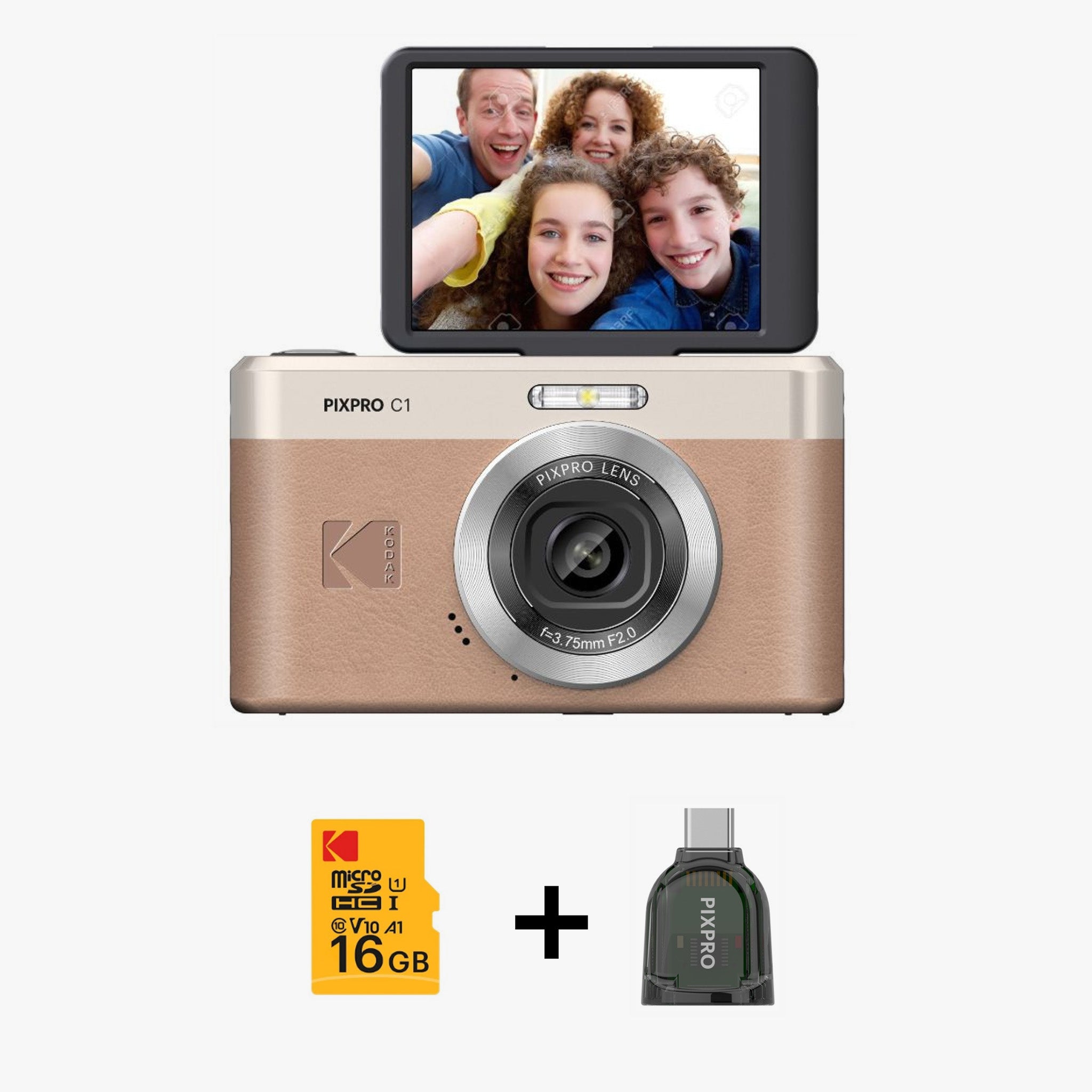 Kodak Pixpro Friendly Zoom C1 4X | Dijital Kamera Kahverengi