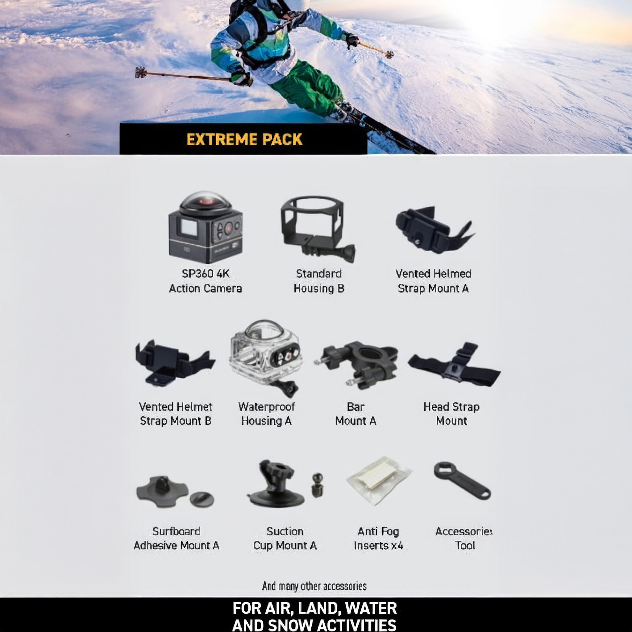 Pixpro SP360 4K Extreme Paket | Aksiyon Ve Eğlence Kamerası