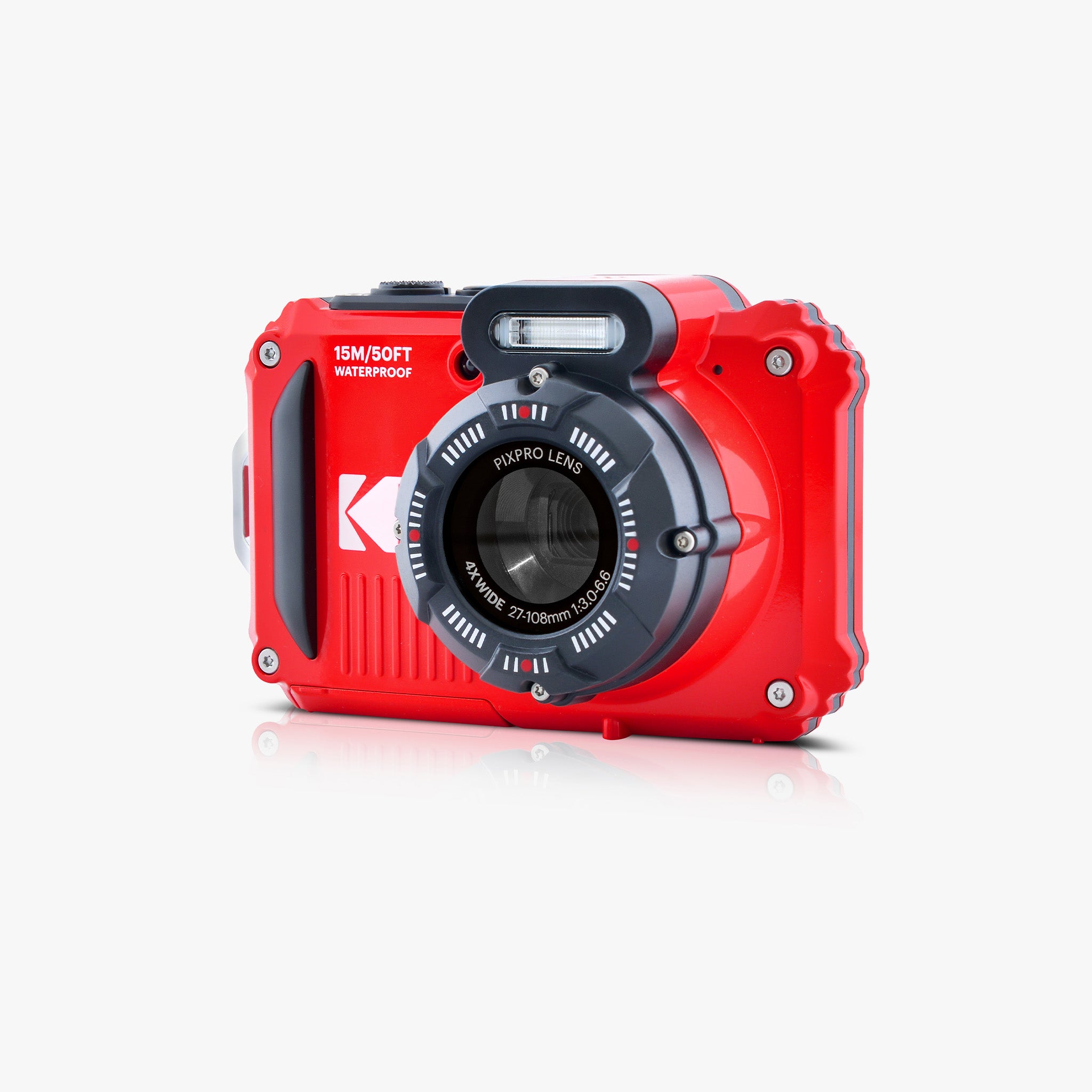 Pixpro WPZ2 4X Yakınlaştırma | Su Altı Fotoğraf Makinesi | Kırmızı