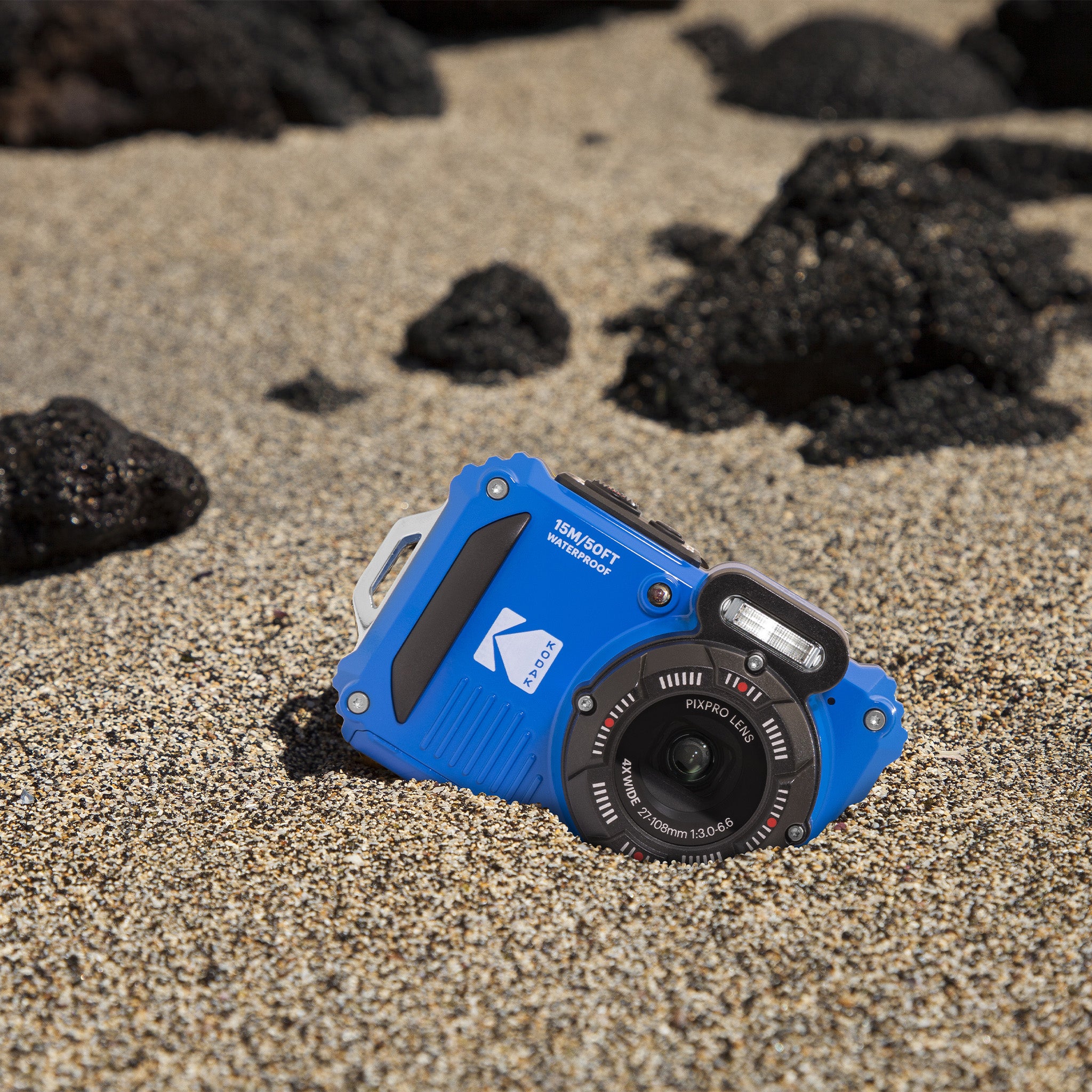 Pixpro WPZ2/4X Yakınlaştırma | Su Altı Fotoğraf Makinesi 16GB SD 2 Lityum Pil | Mavi