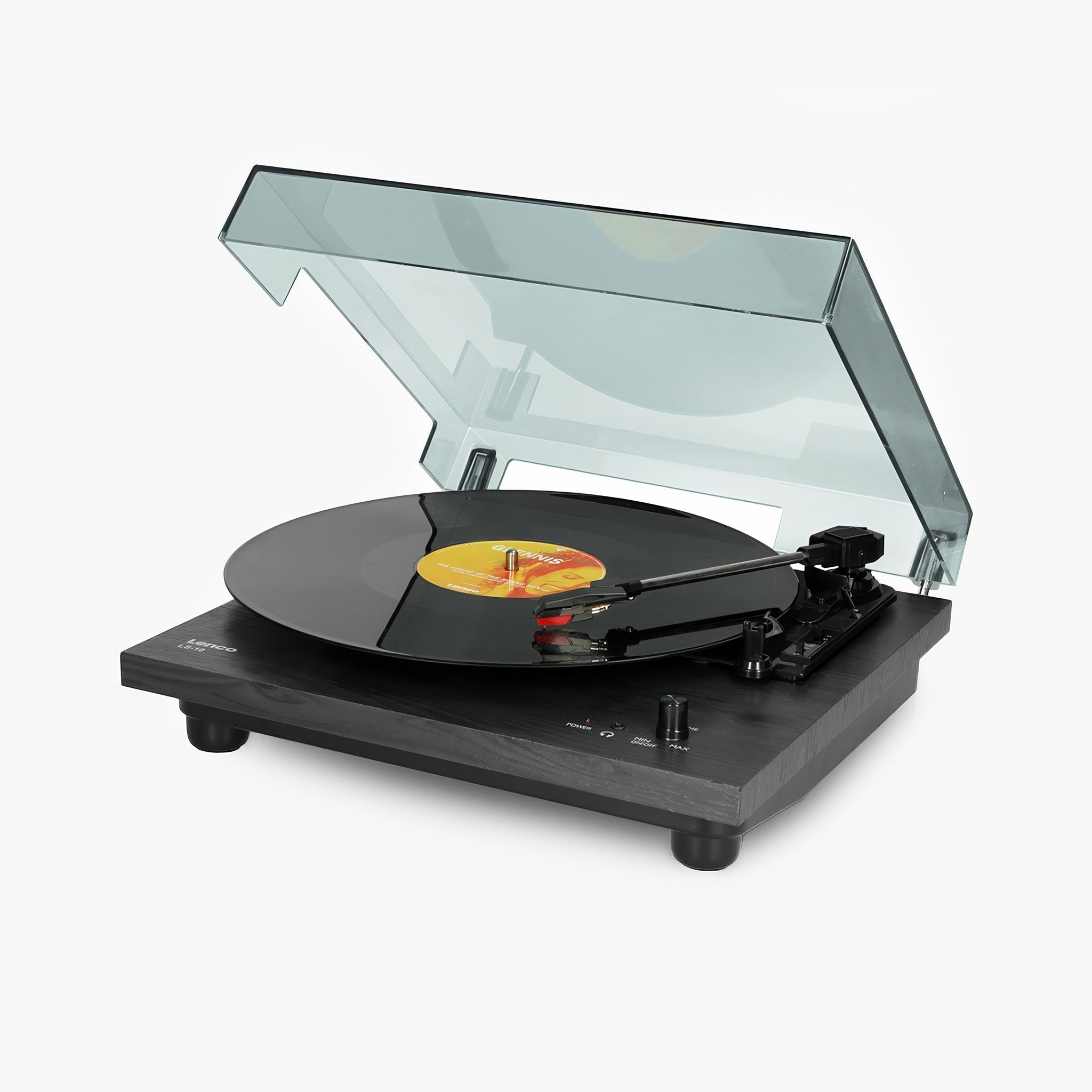 LS-10BK Turntable | Dahili Hoparlörlü Ahşap Siyah Pikap