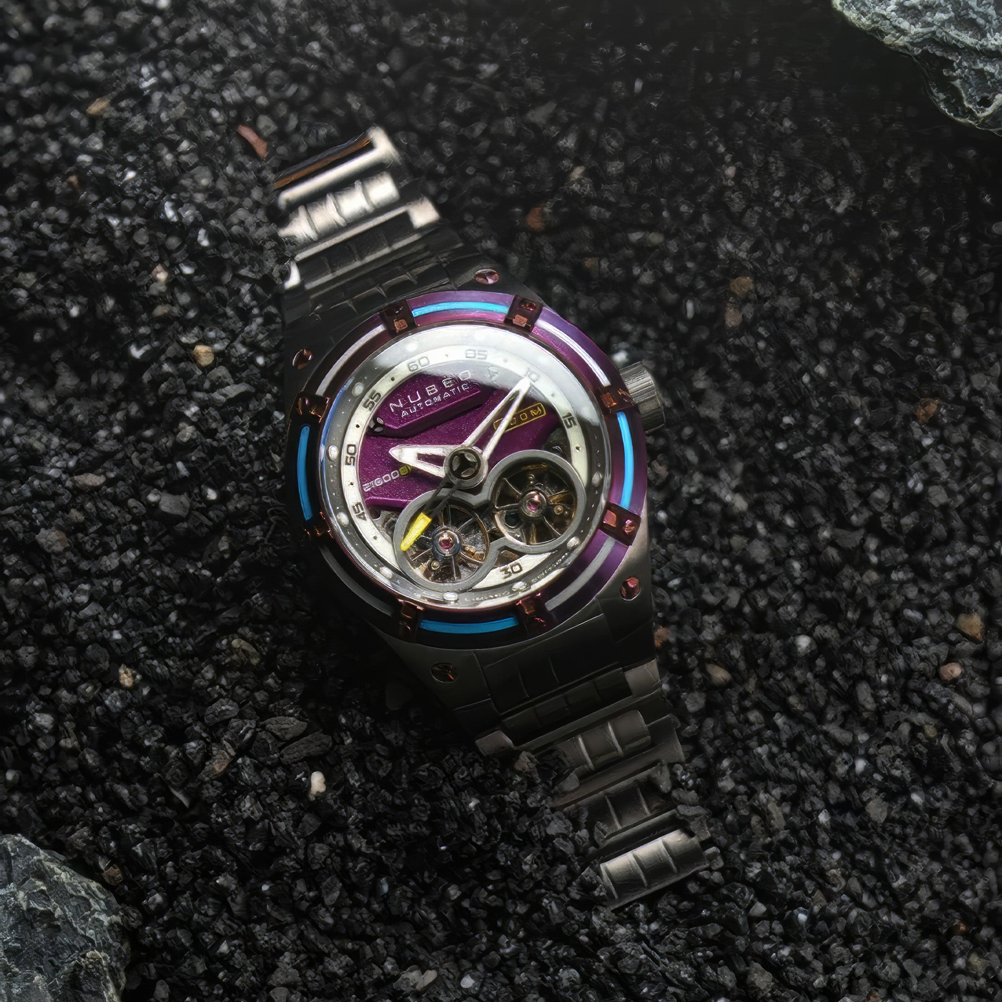 Nubeo Galileo Automatic Limited Edition Kol Saati | Purple Black