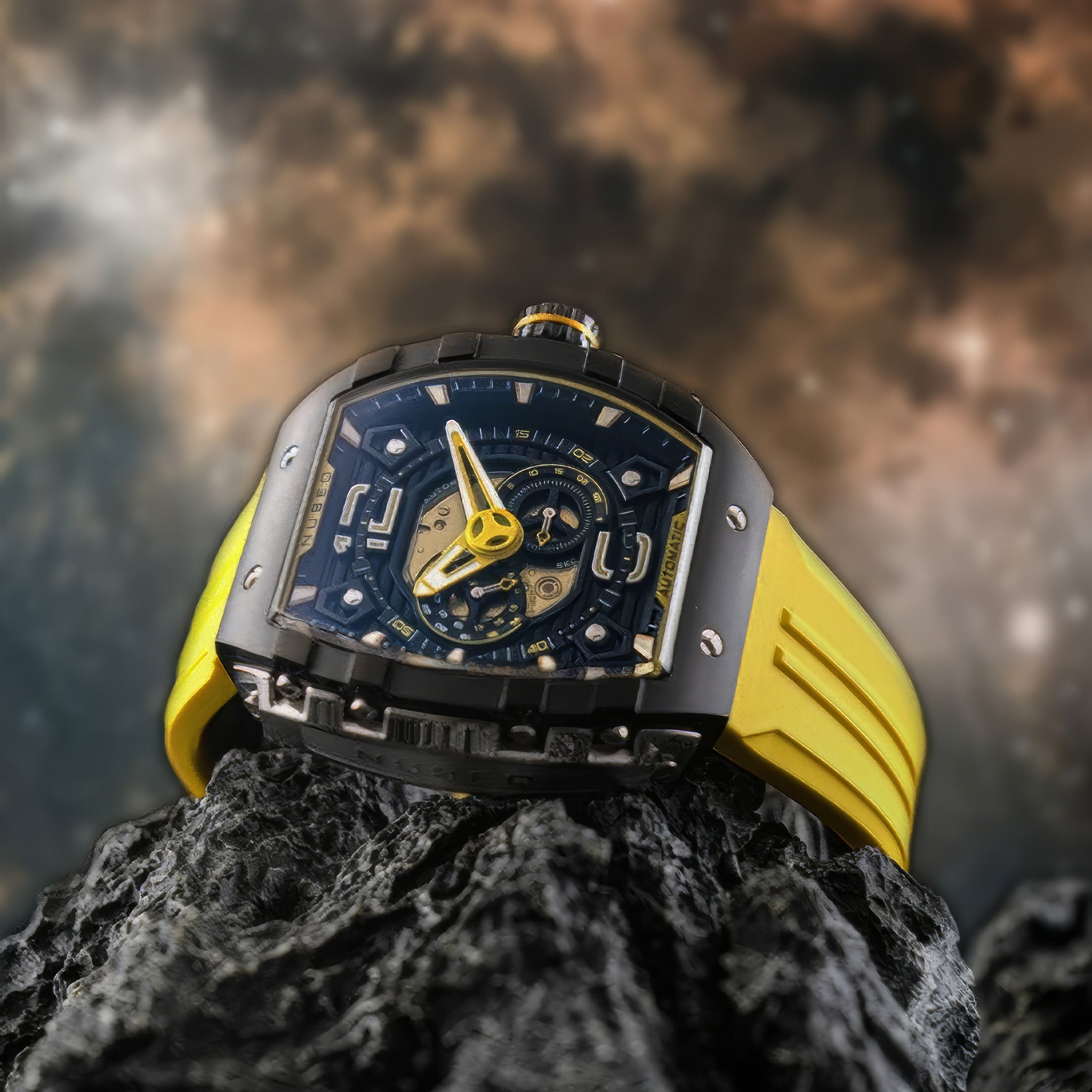 Magellan 24H Automatic Kol Saati | Yellow Black