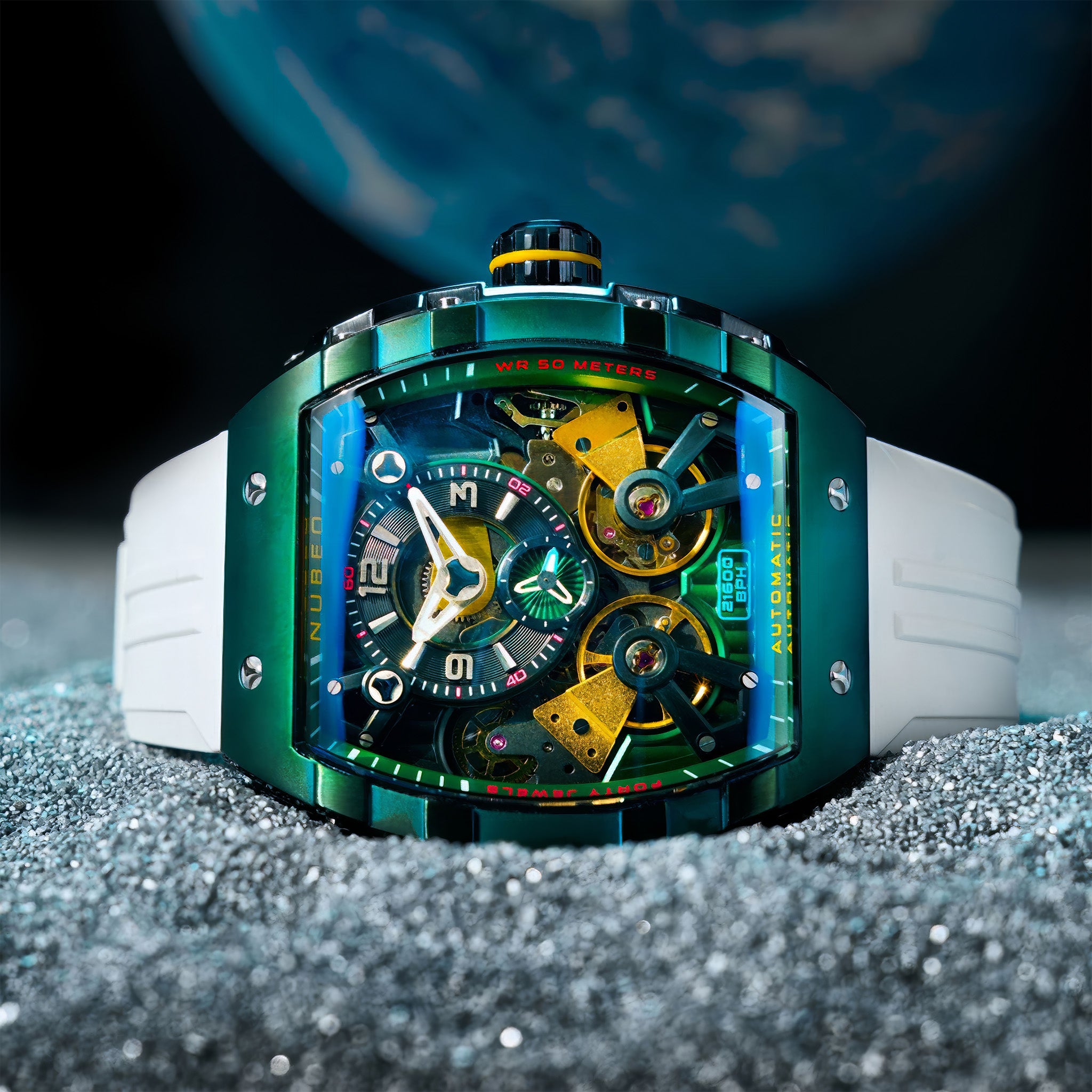 Magellan Double Barrel Automatic Kol Saati | Vintage Green