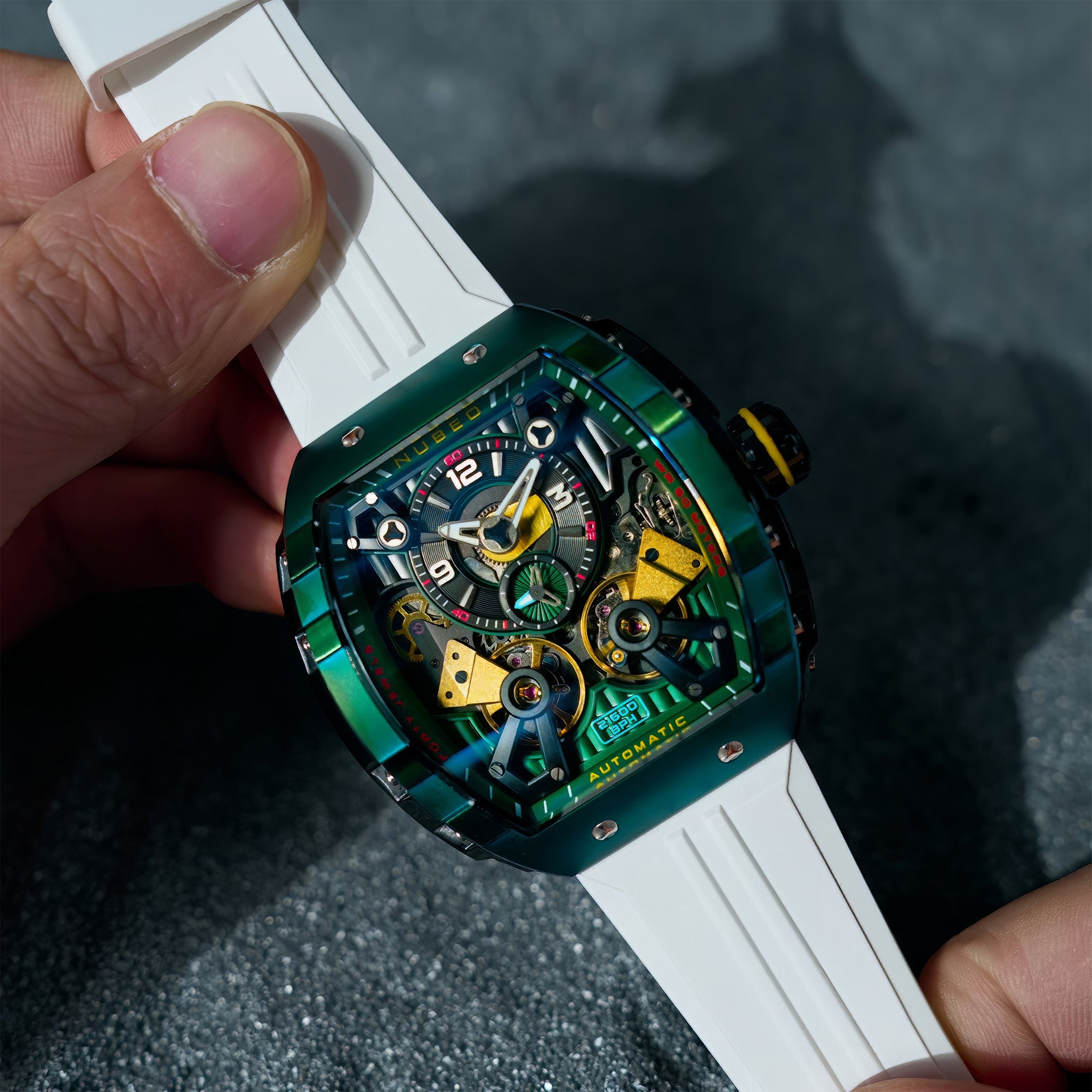 Magellan Double Barrel Automatic Kol Saati | Vintage Green