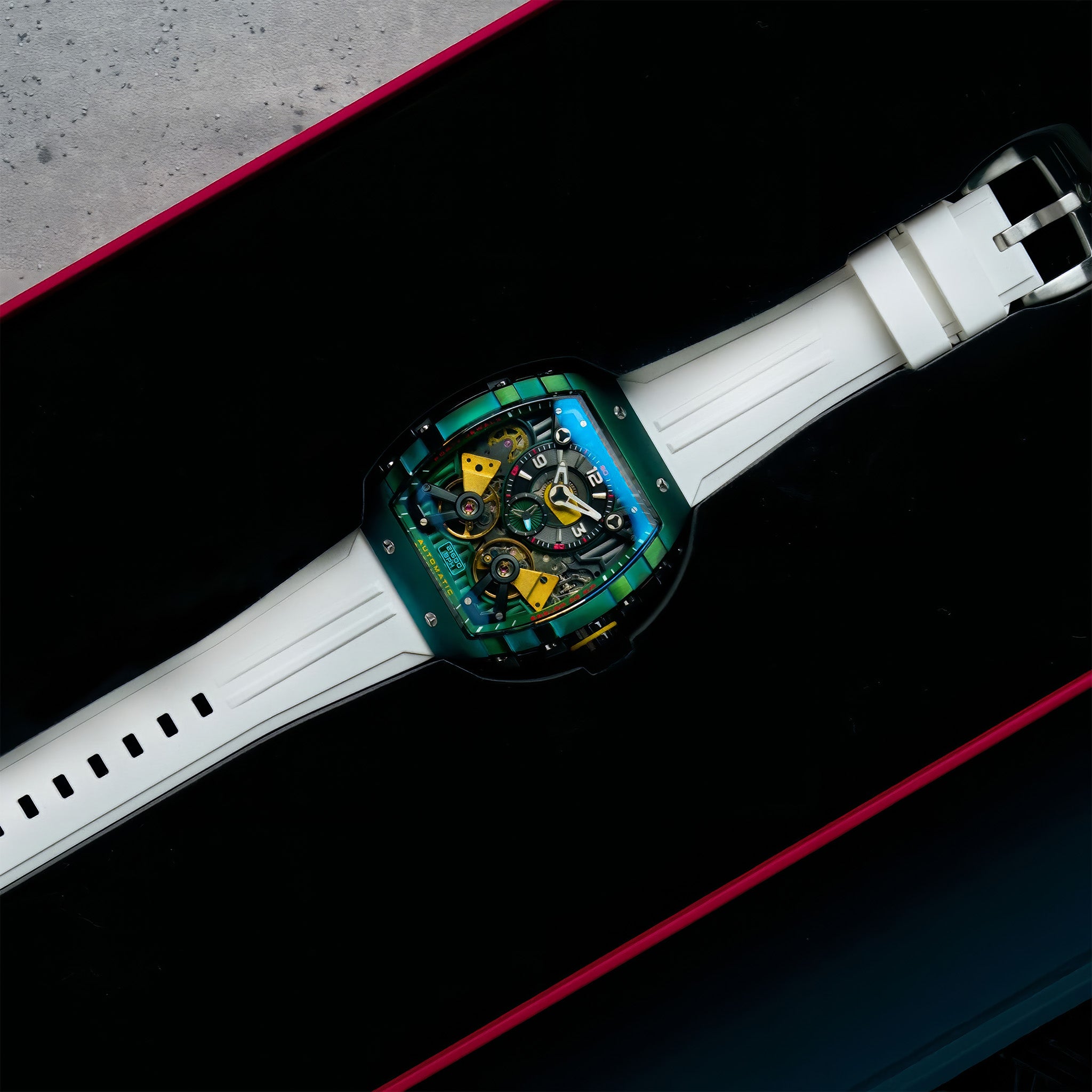 Magellan Double Barrel Automatic Kol Saati | Vintage Green