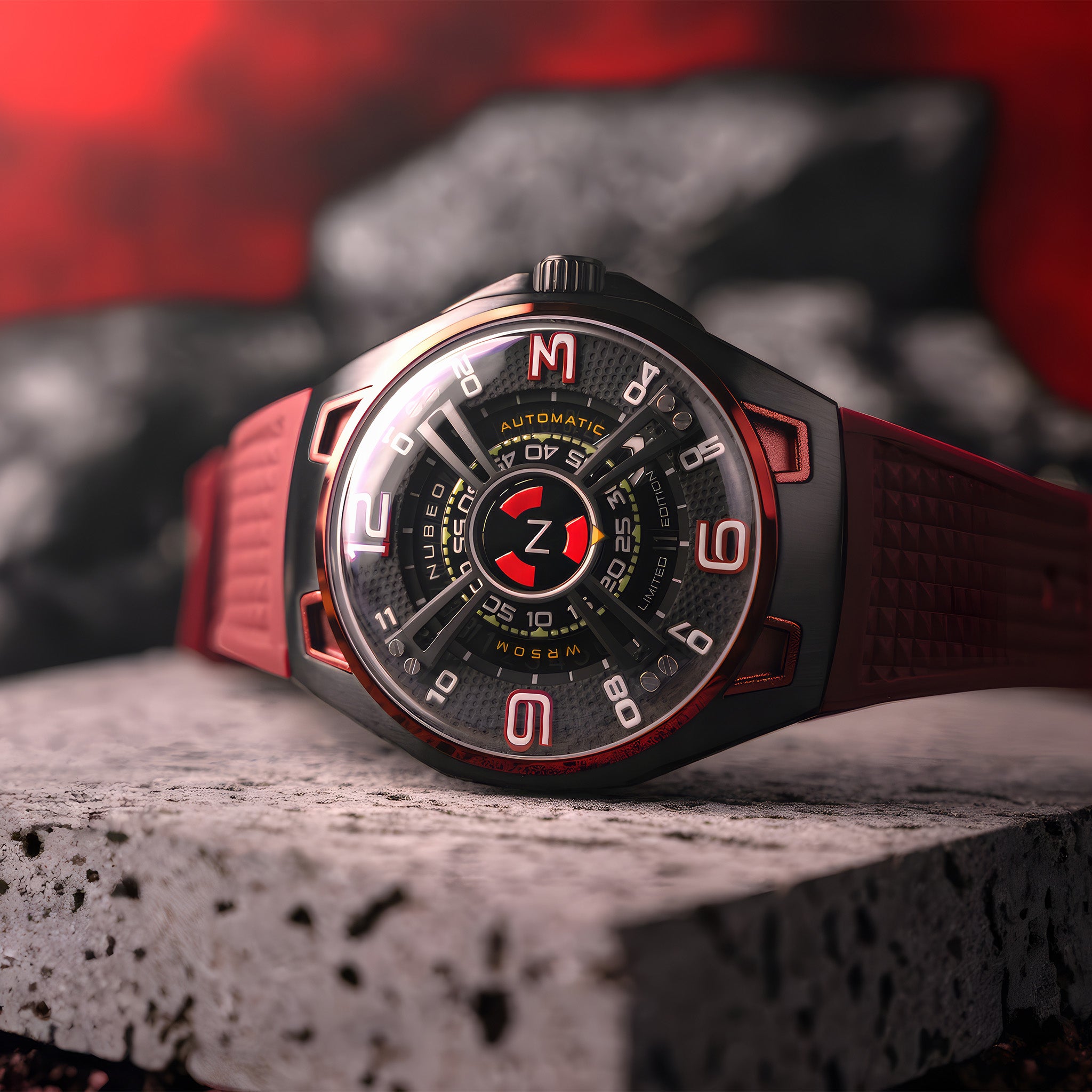 Nubeo OAO Automatic Limited Edition Kol Saati | Mars Red