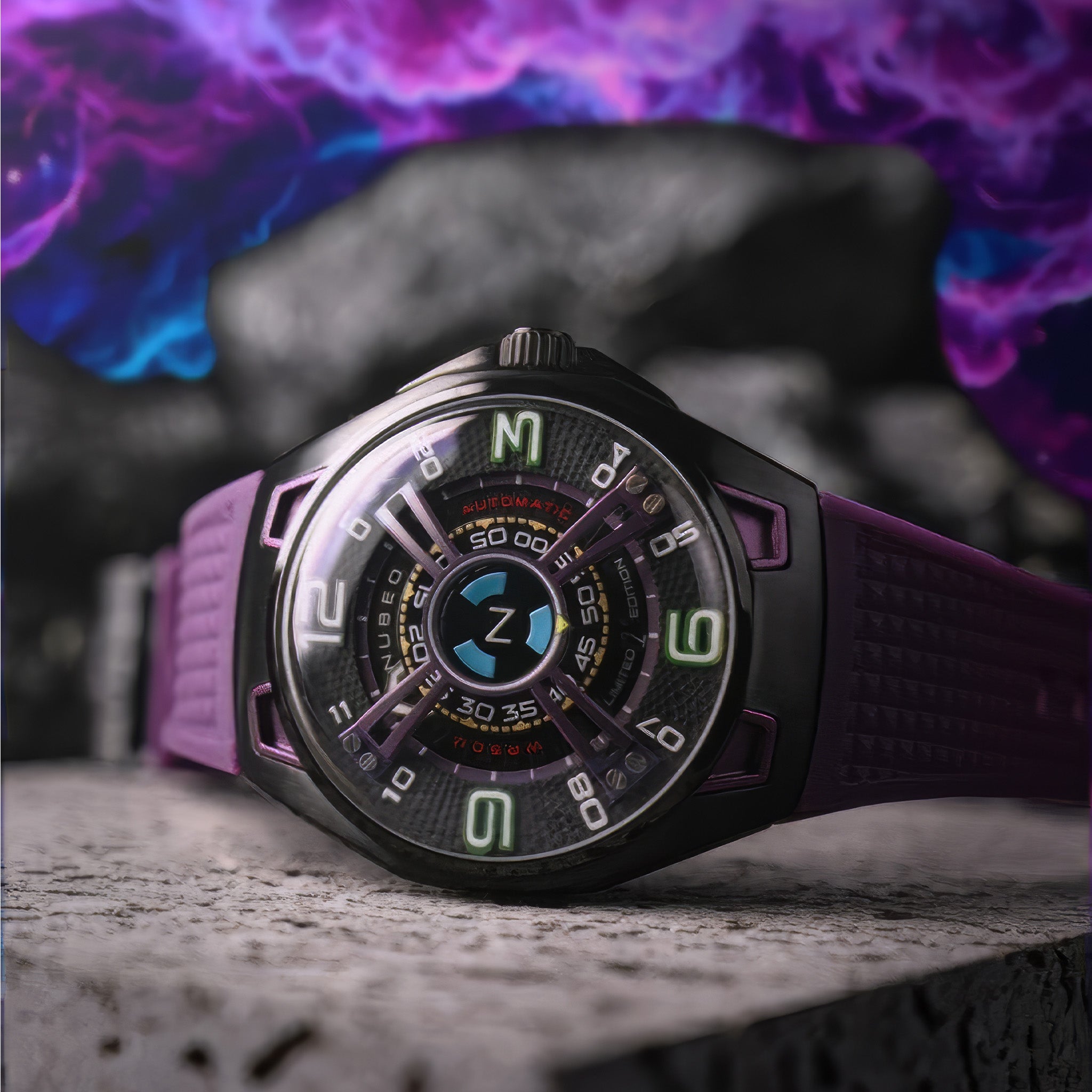 Nubeo OAO Automatic Limited Edition Kol Saati | Purple Void