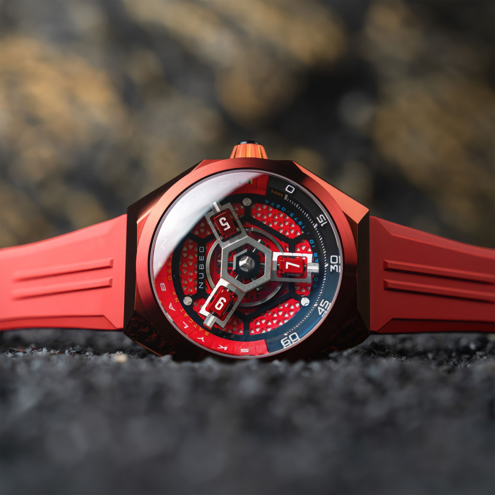 Skylab Automatic Limited Edition Kol Saati | Hazard Red
