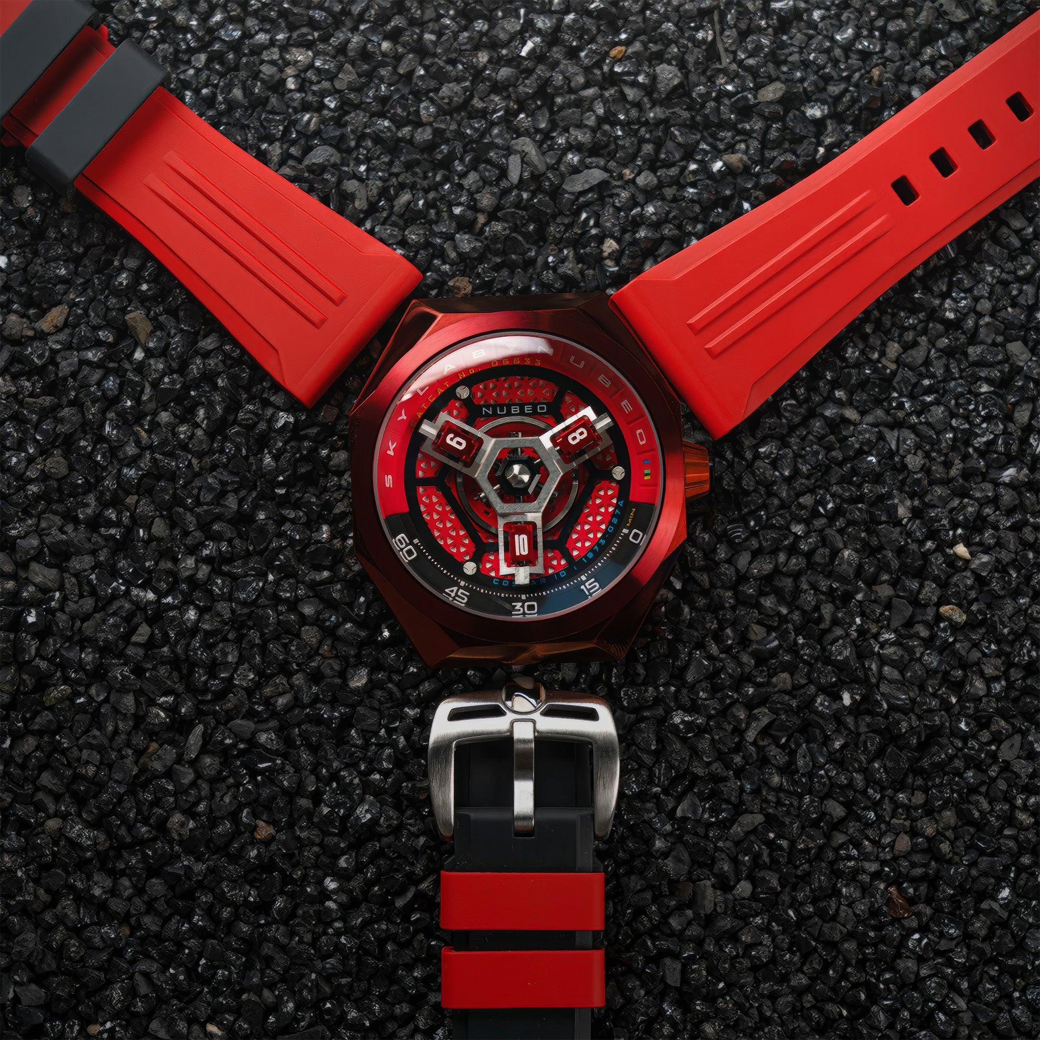 Skylab Automatic Limited Edition Kol Saati | Hazard Red