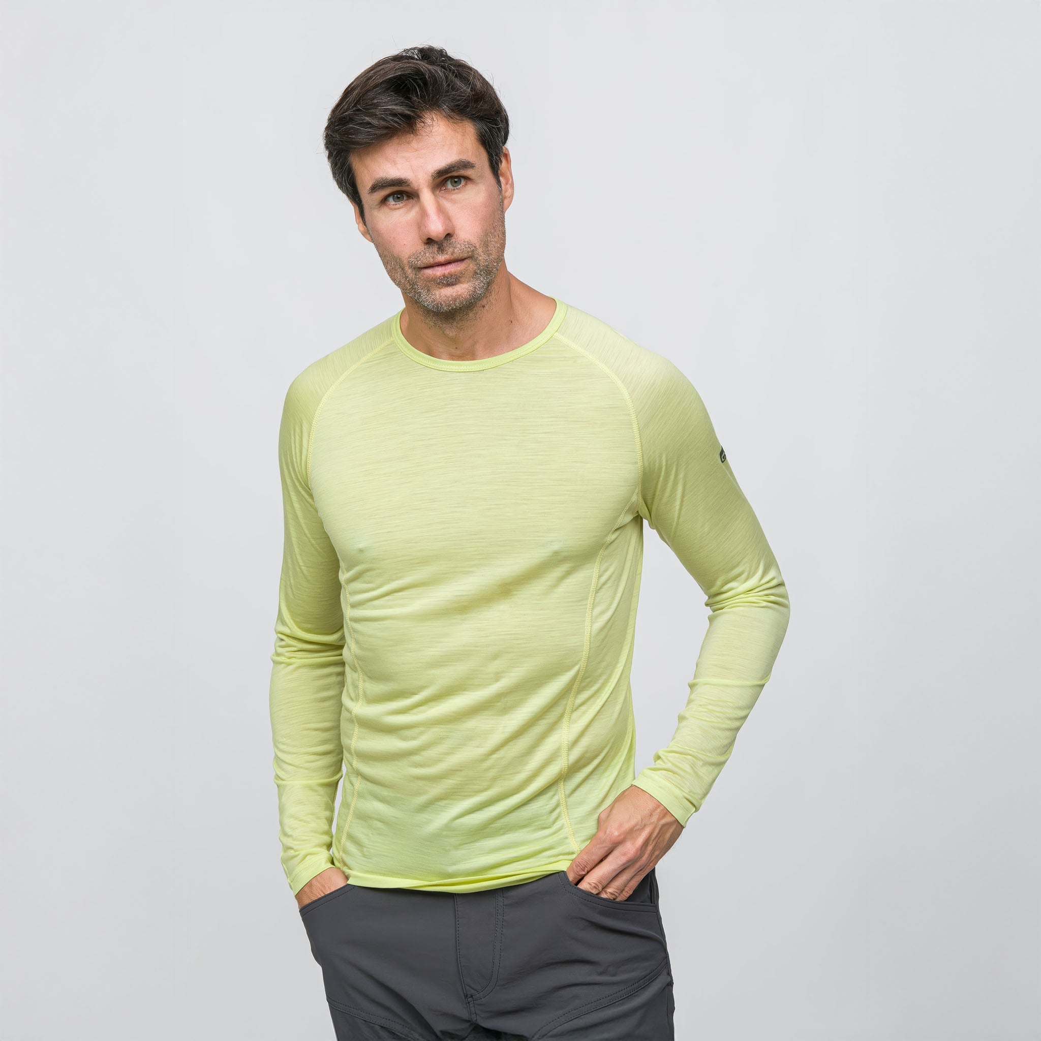All-Season Merino Uzun Kollu T-Shirt 135 gr | Lime