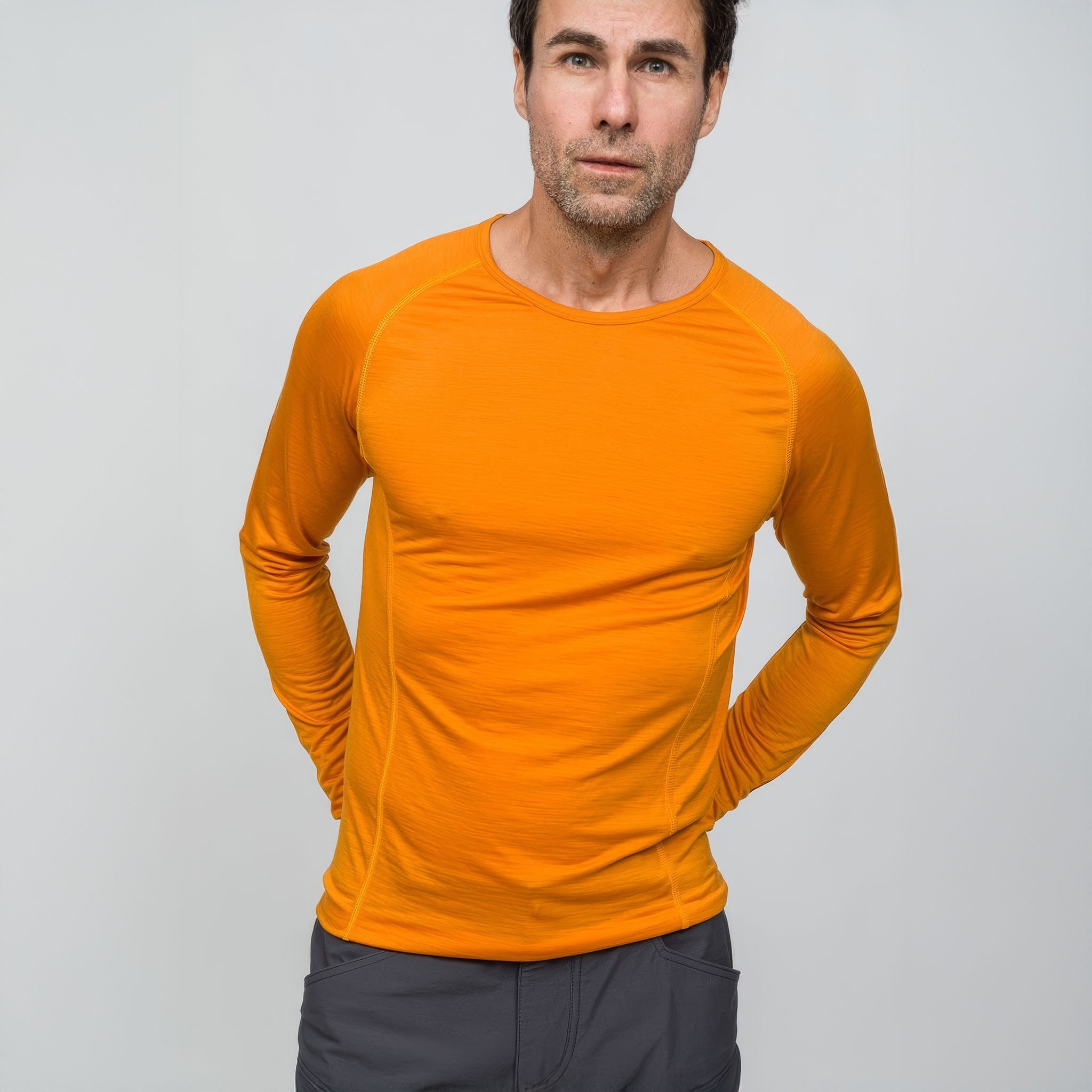 All-Season Merino Uzun Kollu T-Shirt 135 gr | Turuncu
