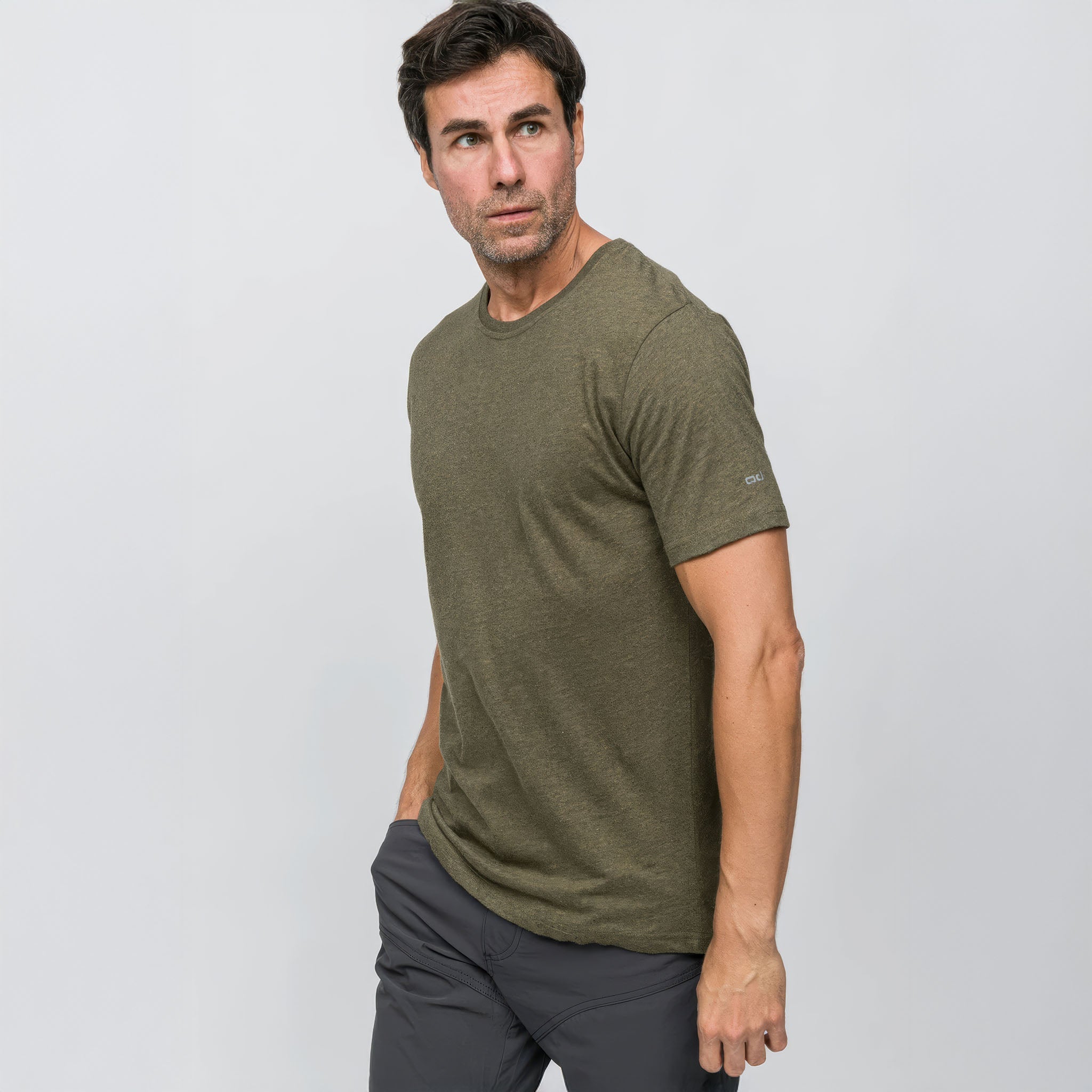 Soft Tees Basic T-Shirt %100 Pamuk | Haki Melanj