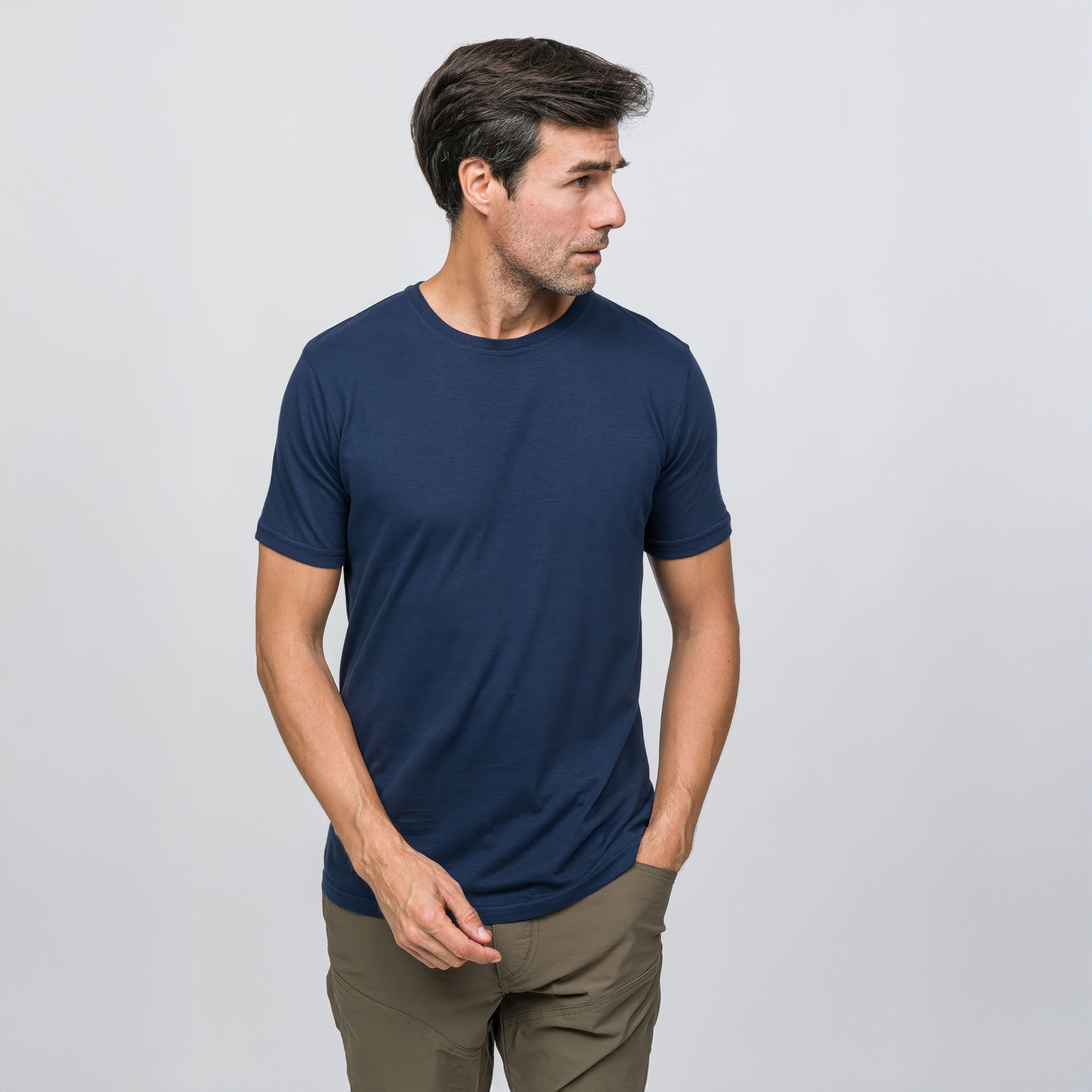 Soft Tees Basic T-Shirt %100 Pamuk | Lacivert