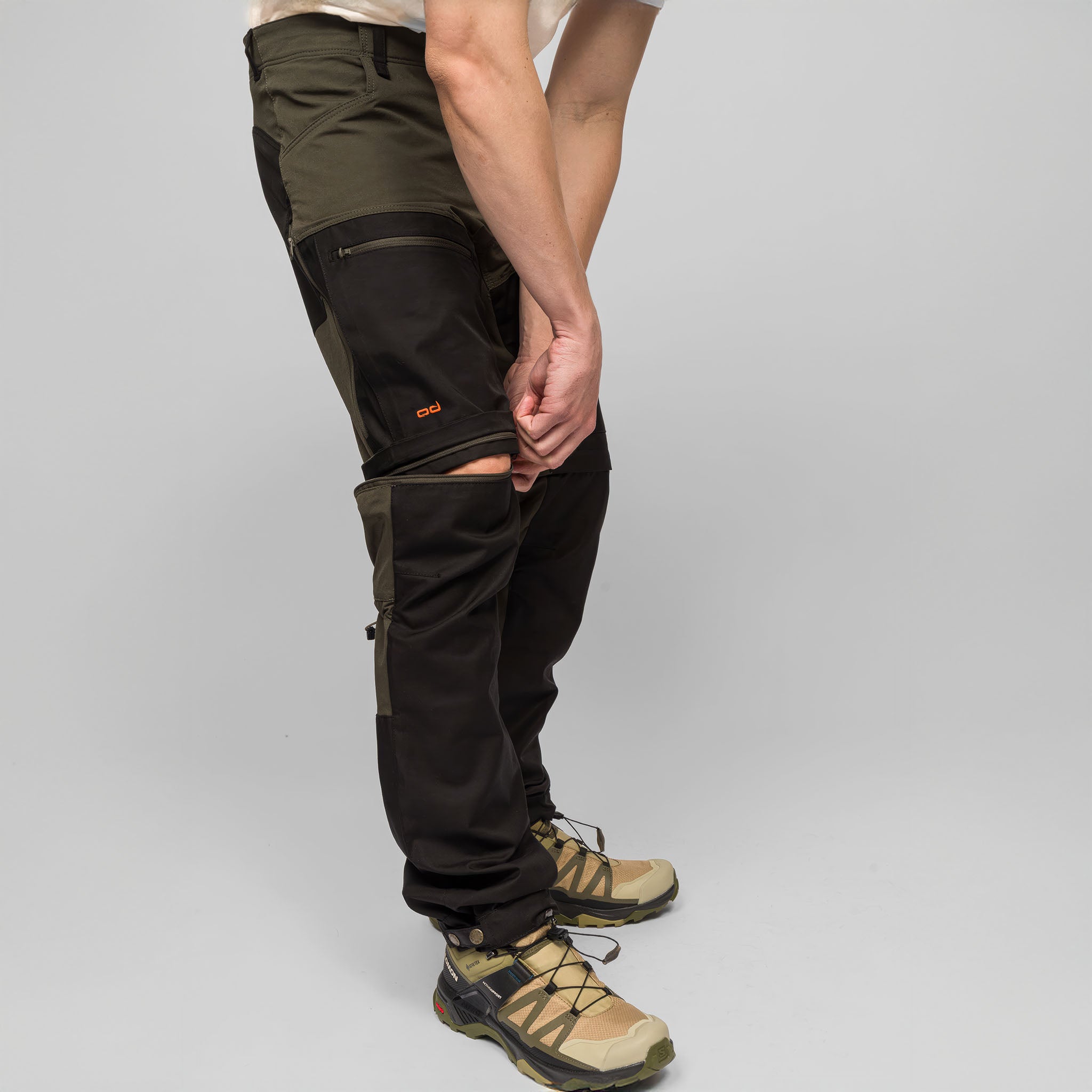 TREK Dayanıklı Modüler 2'si bir arada Teknik Outdoor Pantolon | Siyah