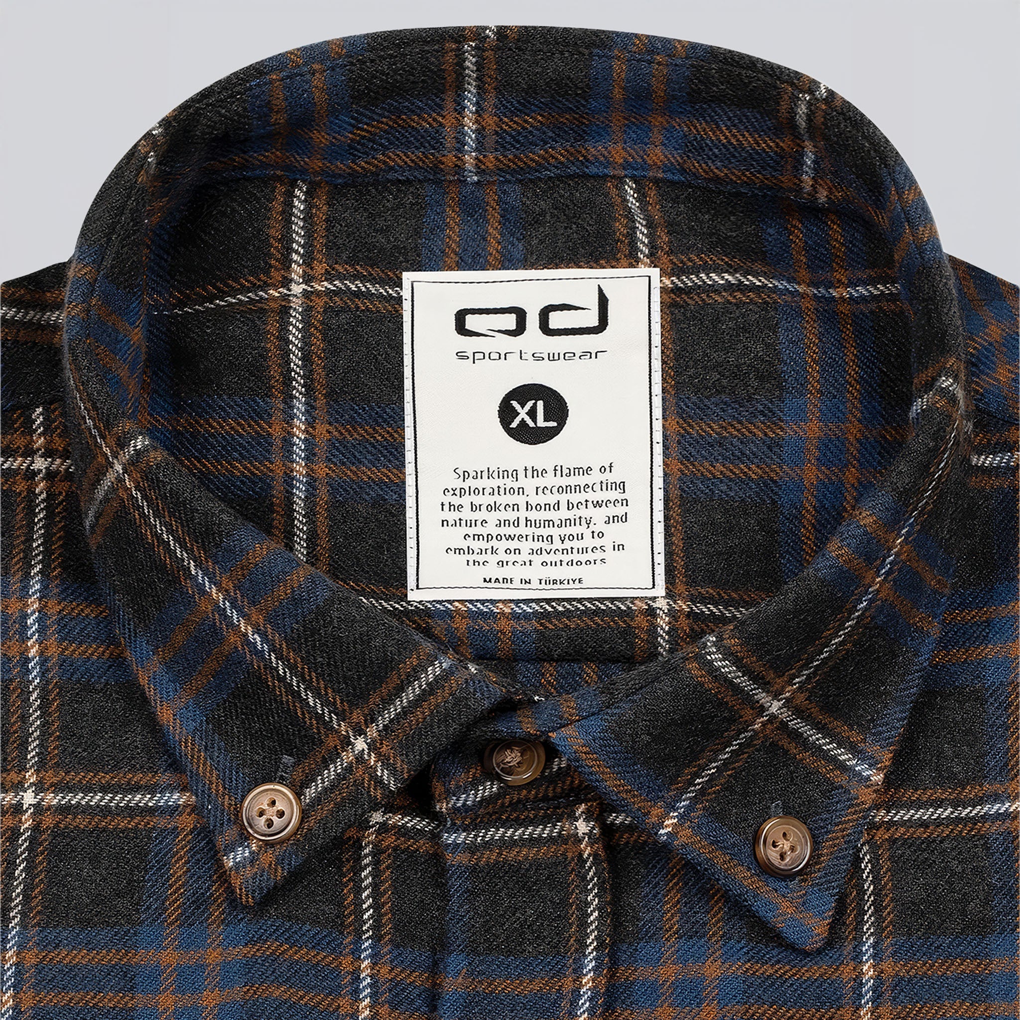 WNTR Flannel Oduncu Gömleği Yumuşak Tuşe | Lacivert Ekose