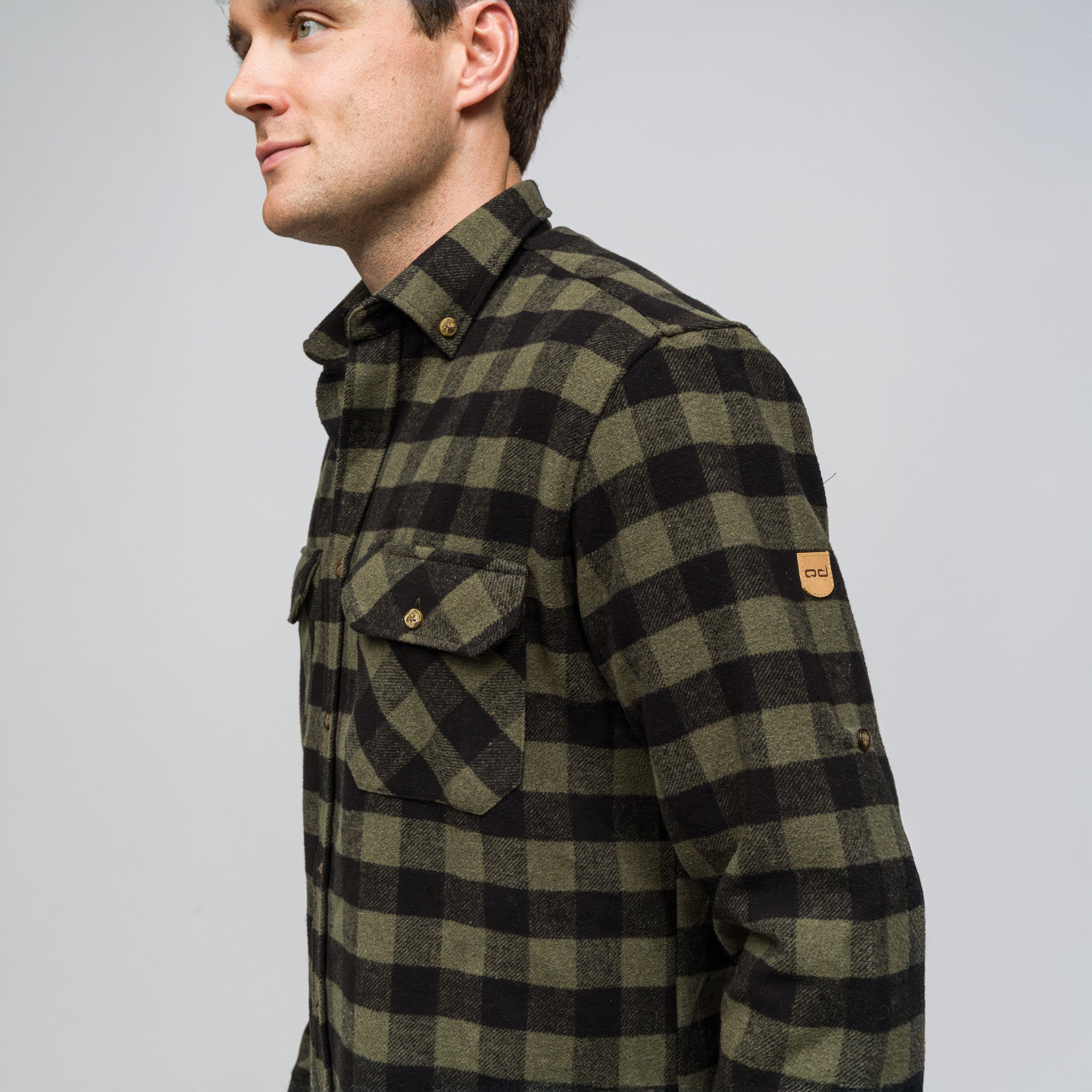 Crafter Oduncu Gömleği Yumuşak Tuşe | Haki Siyah Ekose