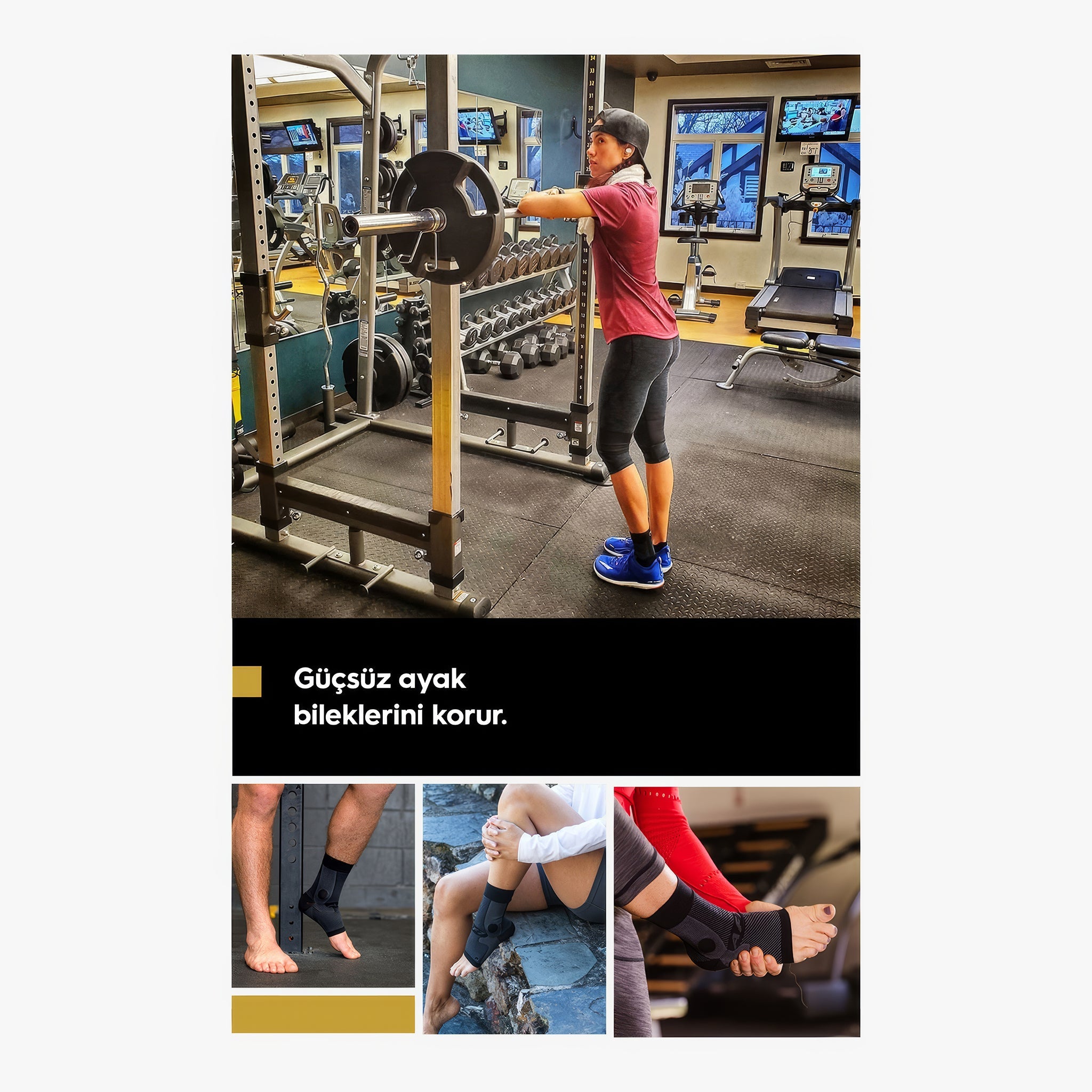 AF7 Ayak Bilek Desteği | Siyah