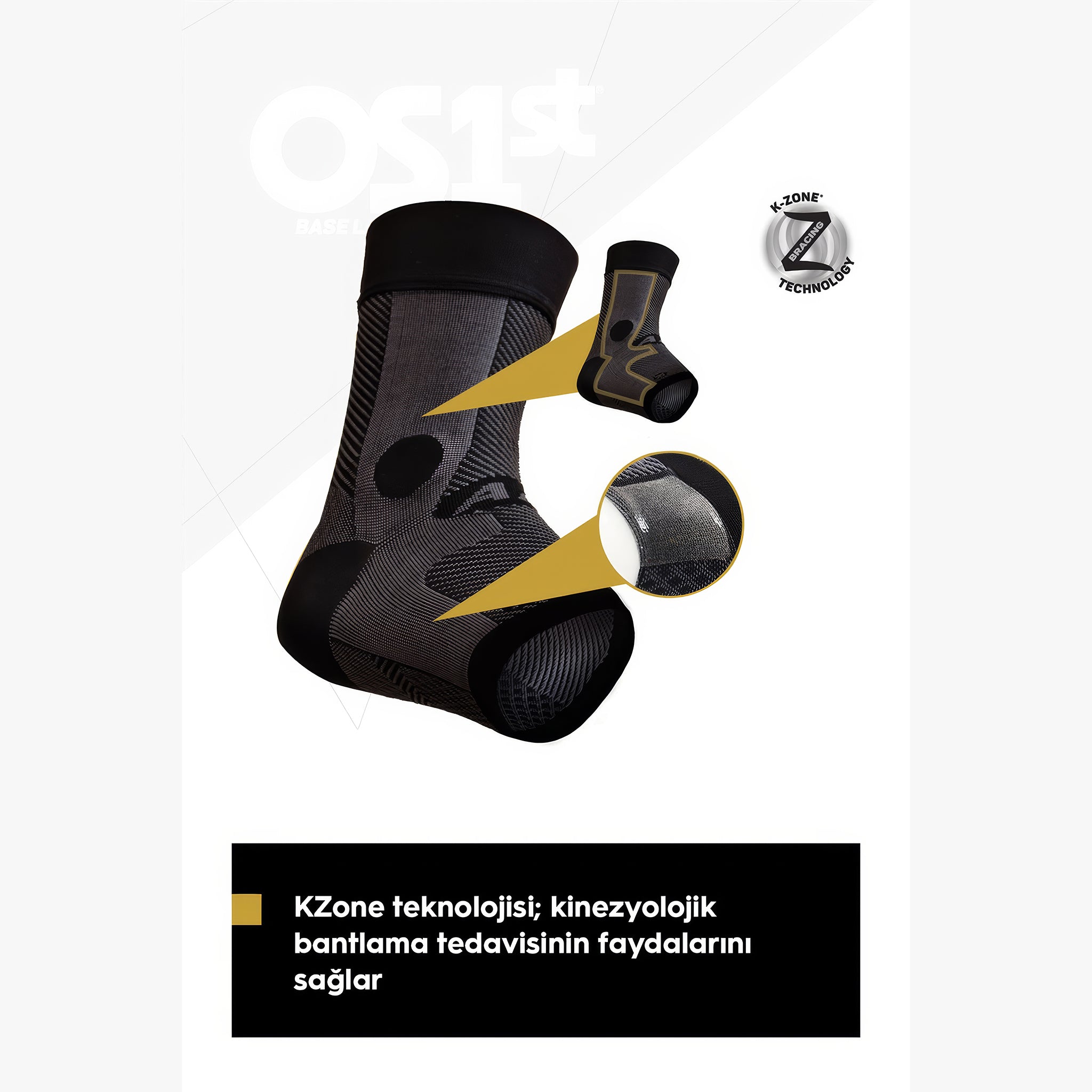 AF7 Ayak Bilek Desteği | Siyah