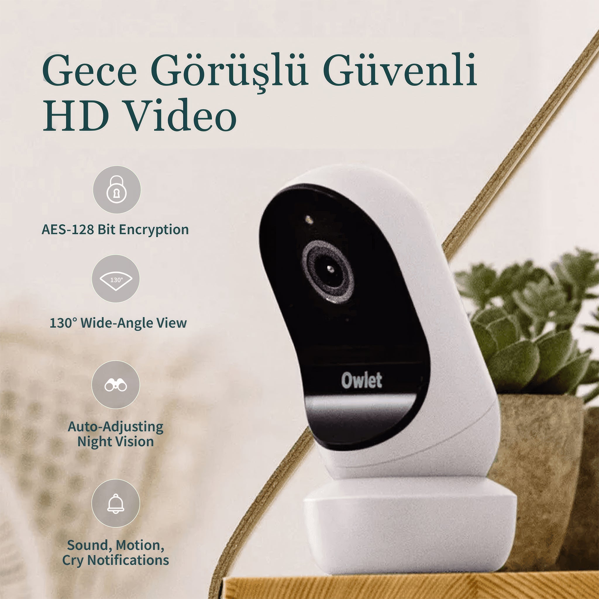 Owlet Cam 1 | Akıllı Bebek Kamerası | HD Video Monitörü