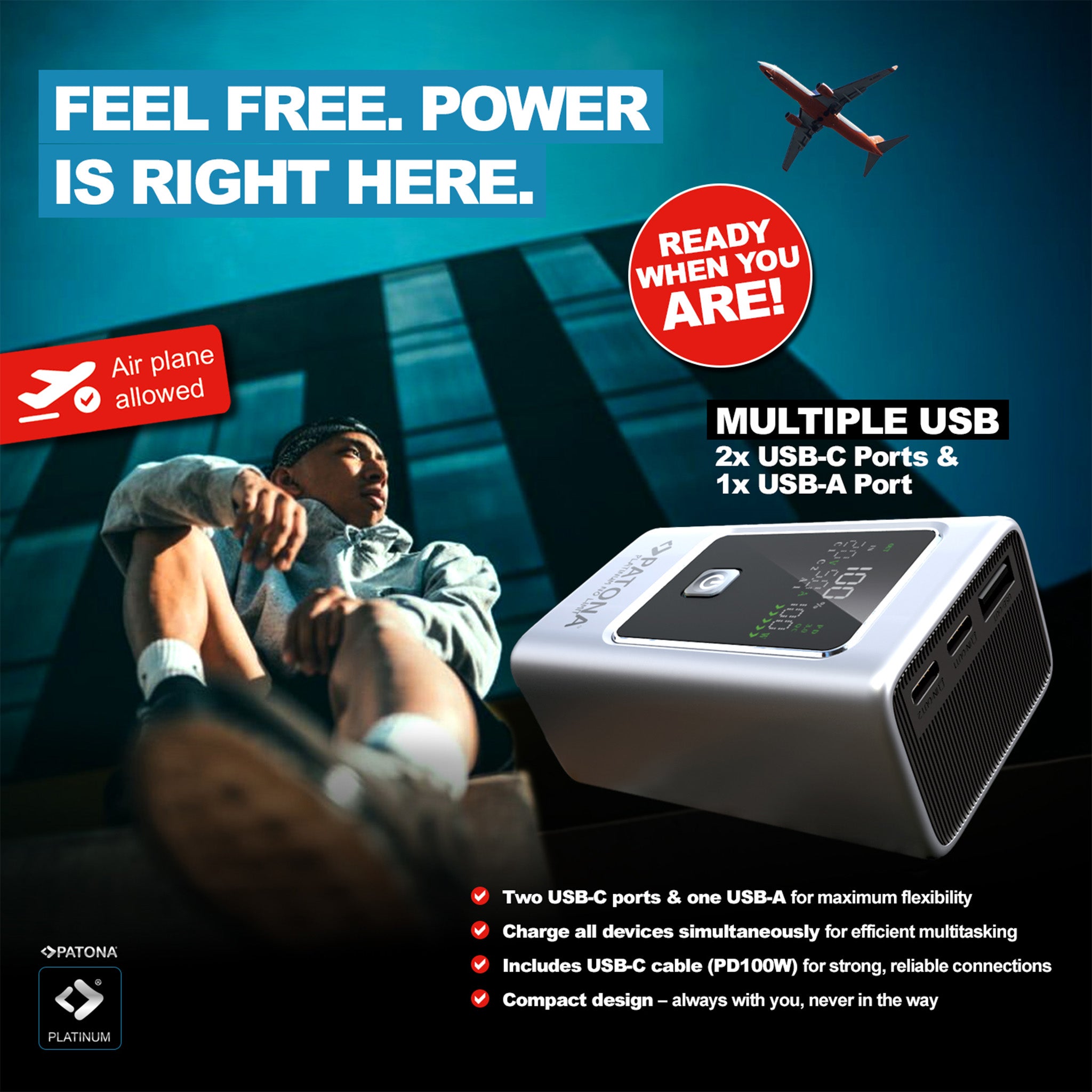 Platinum Powerbank | PD35W 10.000mAh | Taşınabilir Şarj Cihazı