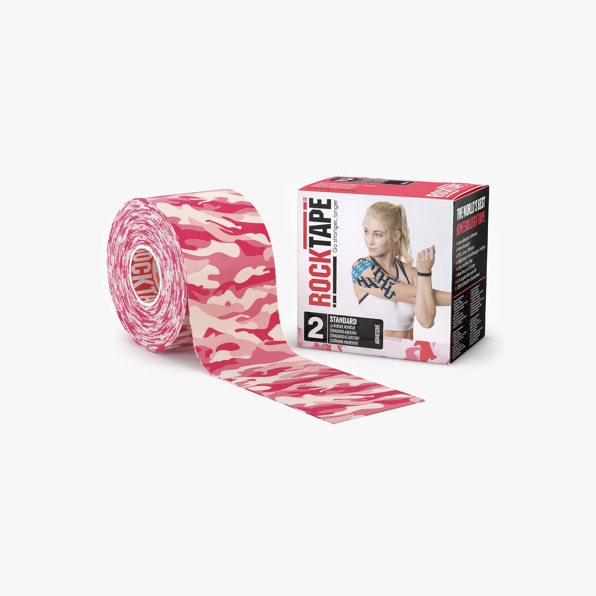 Kinezyoloji Bant | Pembe Kamuflaj Desenli
