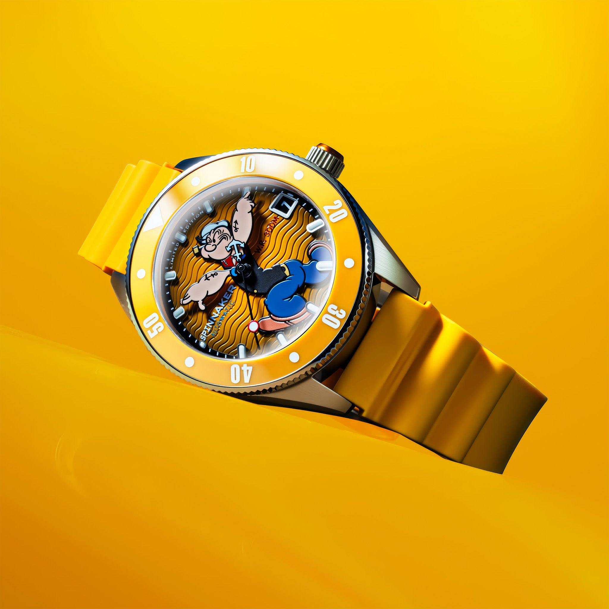 Challenger Automatic Popeye Anchor Arms Limited Edition | 42 mm | Corncob Yellow