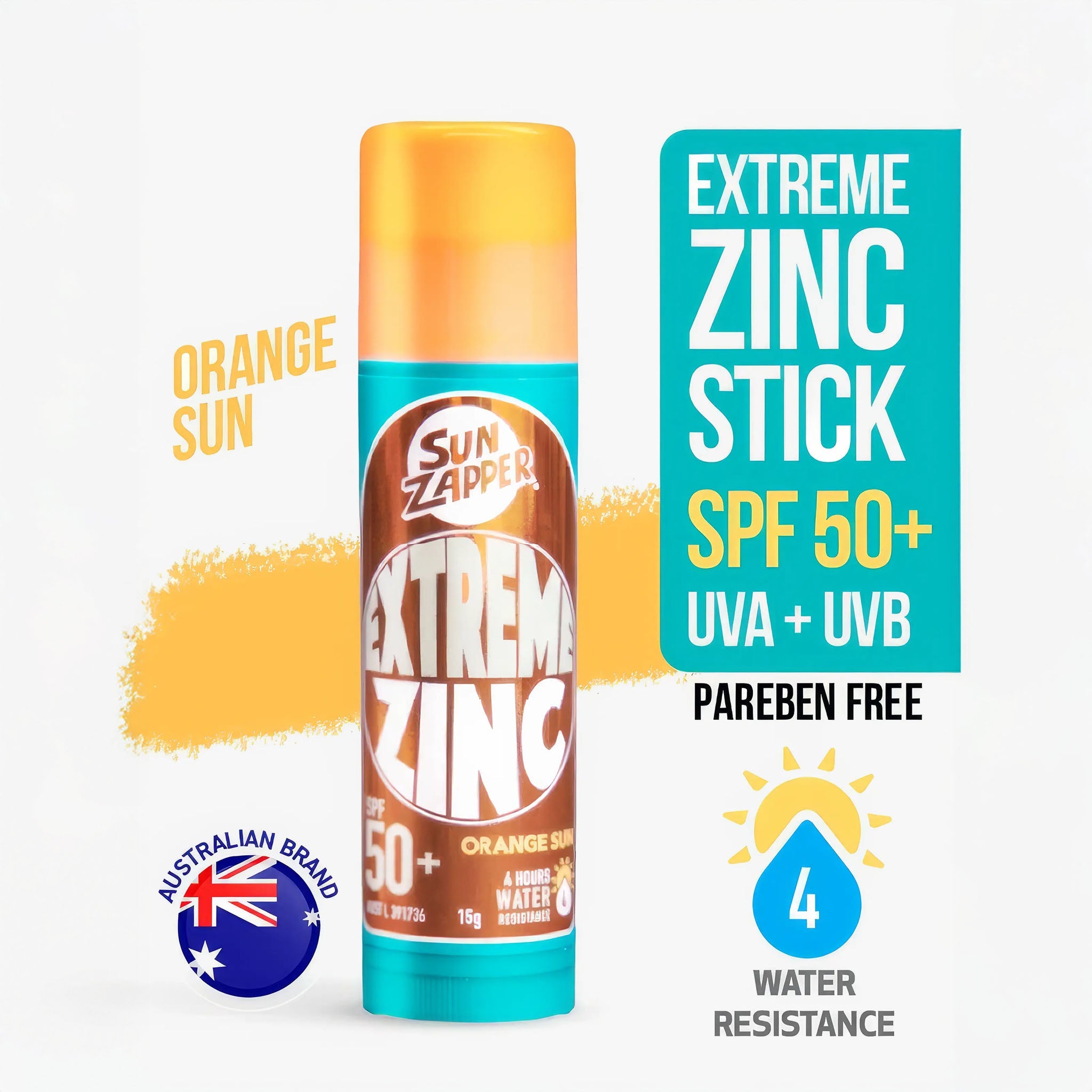 Extreme Zinc Stick SPF 50+ | 15g | Orange Sun