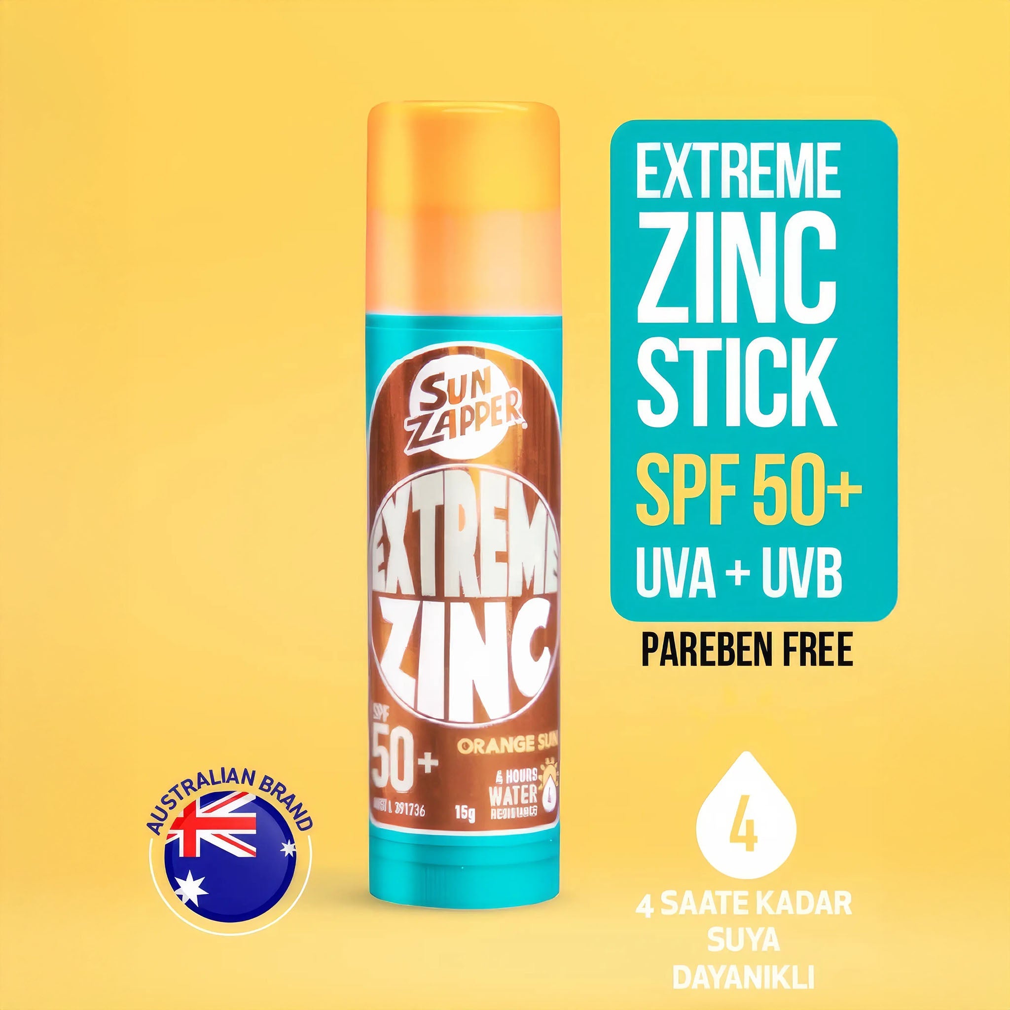 Extreme Zinc Stick SPF 50+ | 15g | Orange Sun