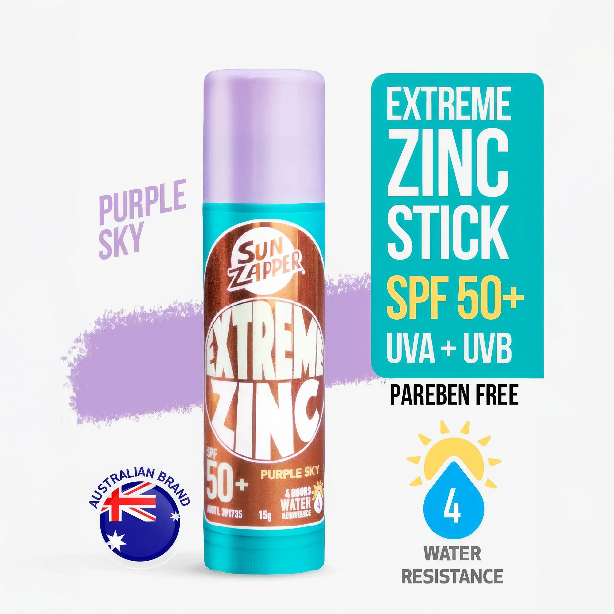 Extreme Zinc Stick SPF 50+ | 15g | Purple Sky