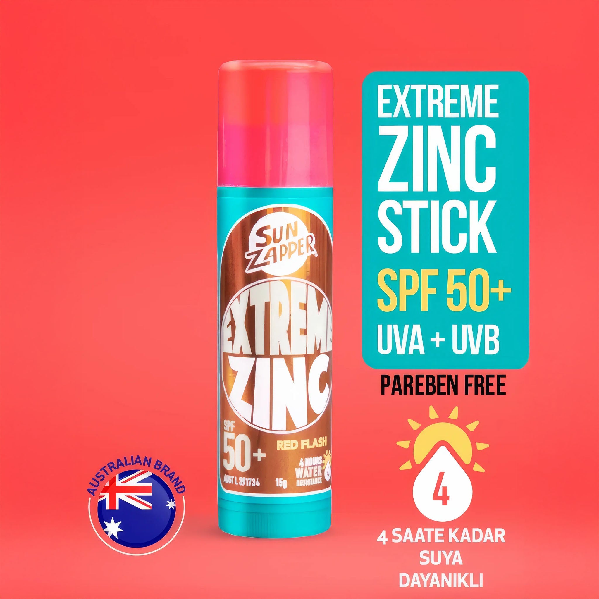 Extreme Zinc Stick SPF 50+ | 15g | Red Flash