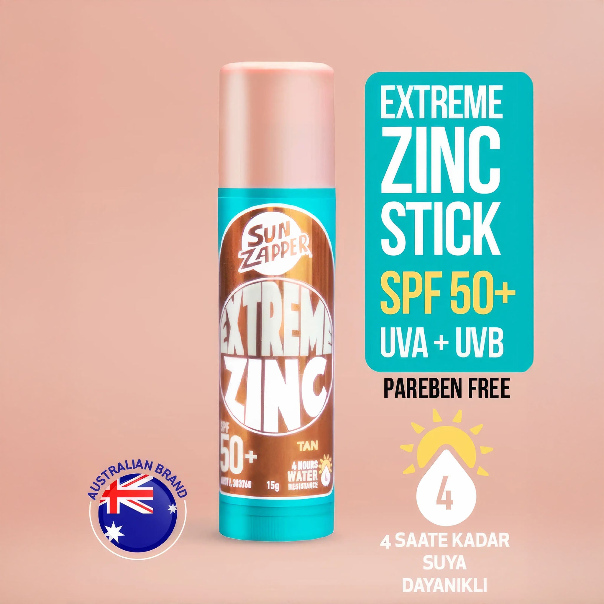 Extreme Zinc Stick SPF 50+ | 15g | Tan