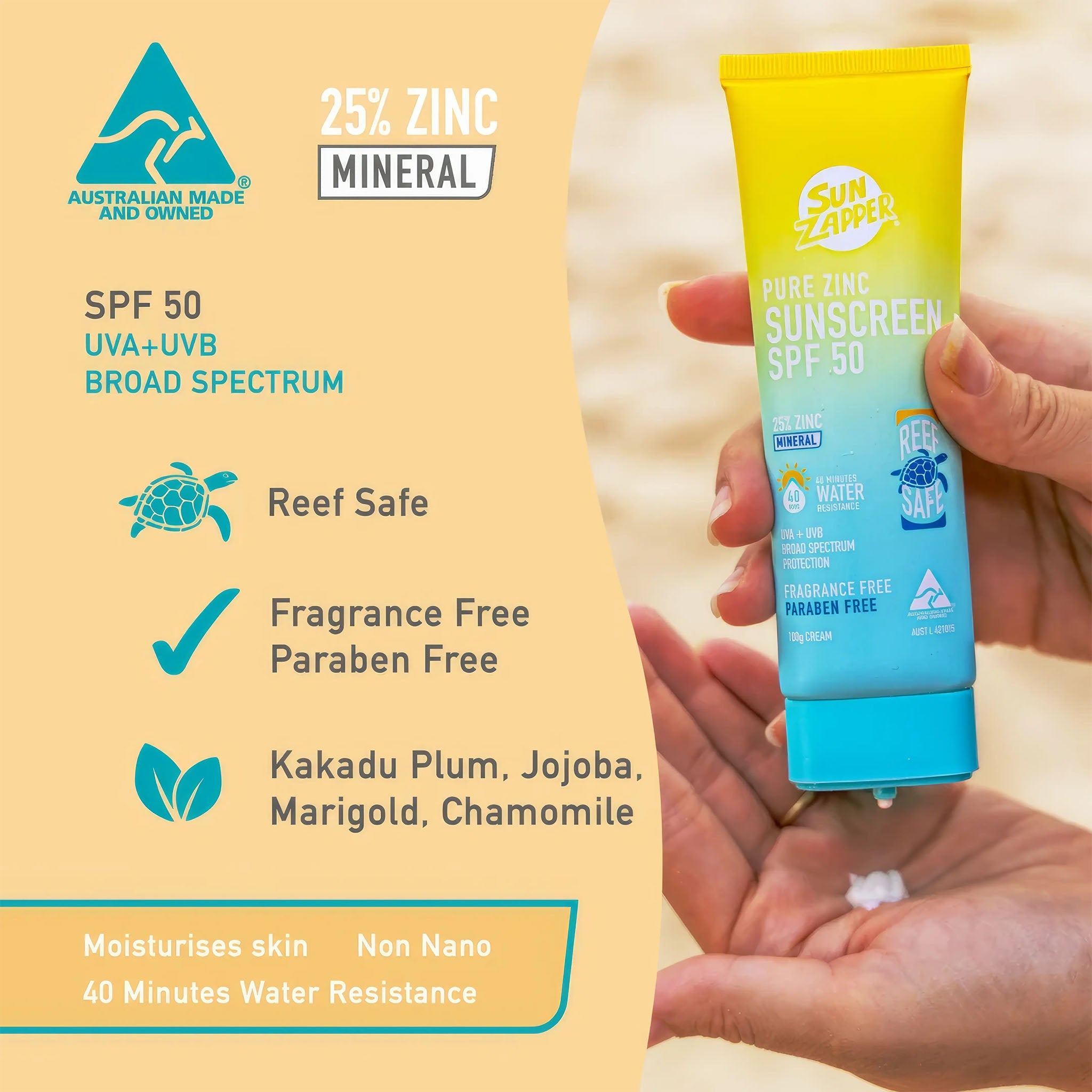 Pure Zinc Sunscreen Cream | 100g