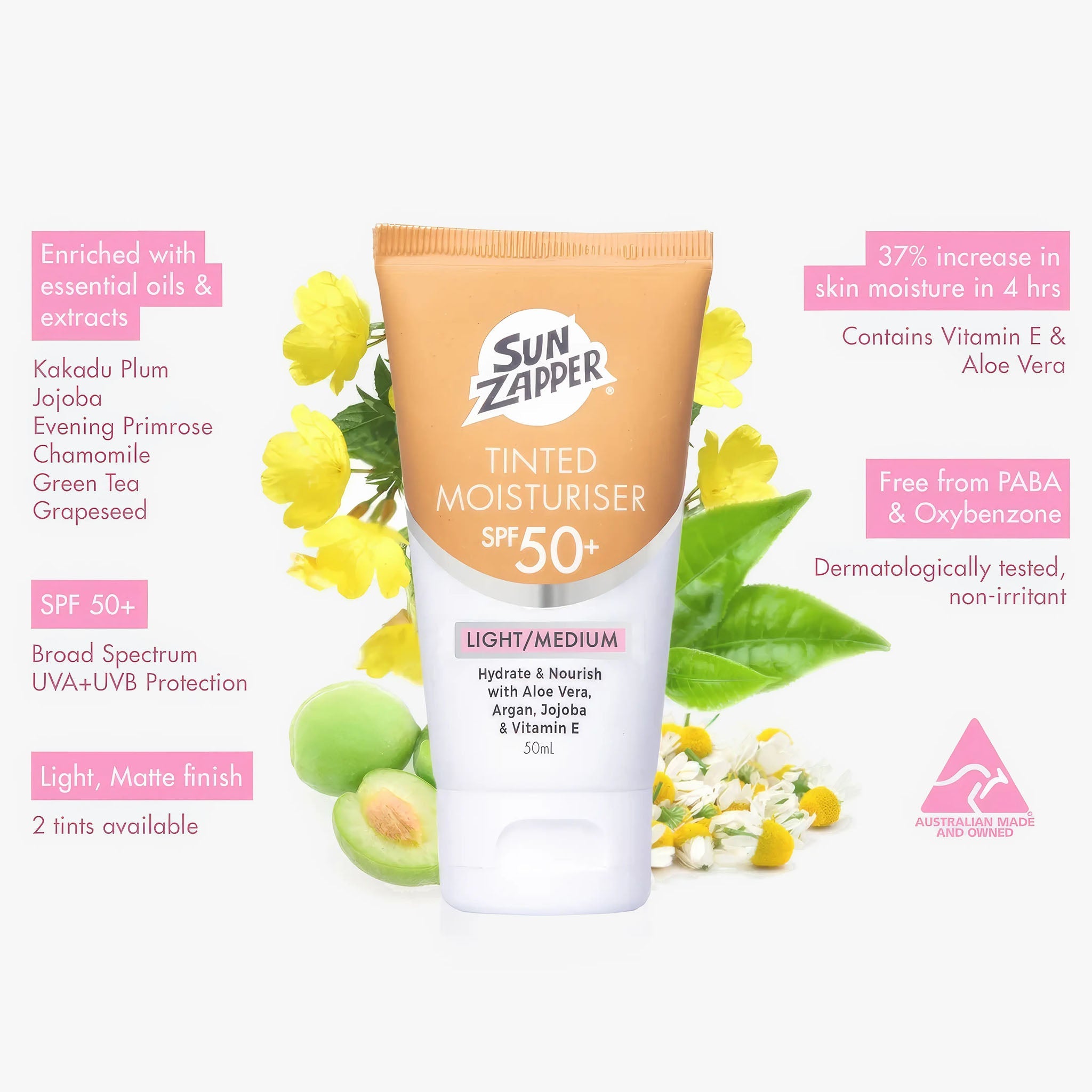 Tinted Moisturiser SPF 50+ | 50ml | Light/Medium