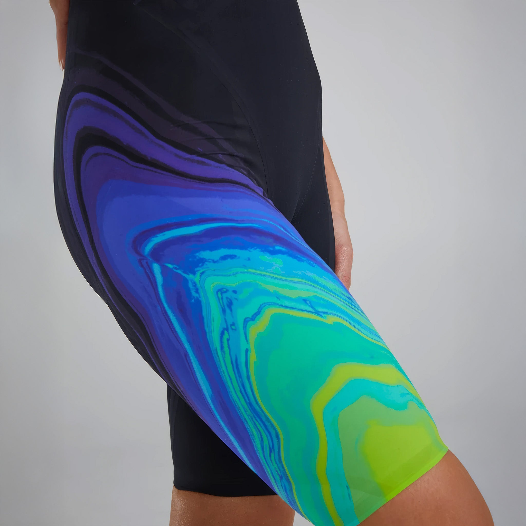 Venzo™ Closed Back Kadın Mayo | Volconyx 334 Lime/Navy