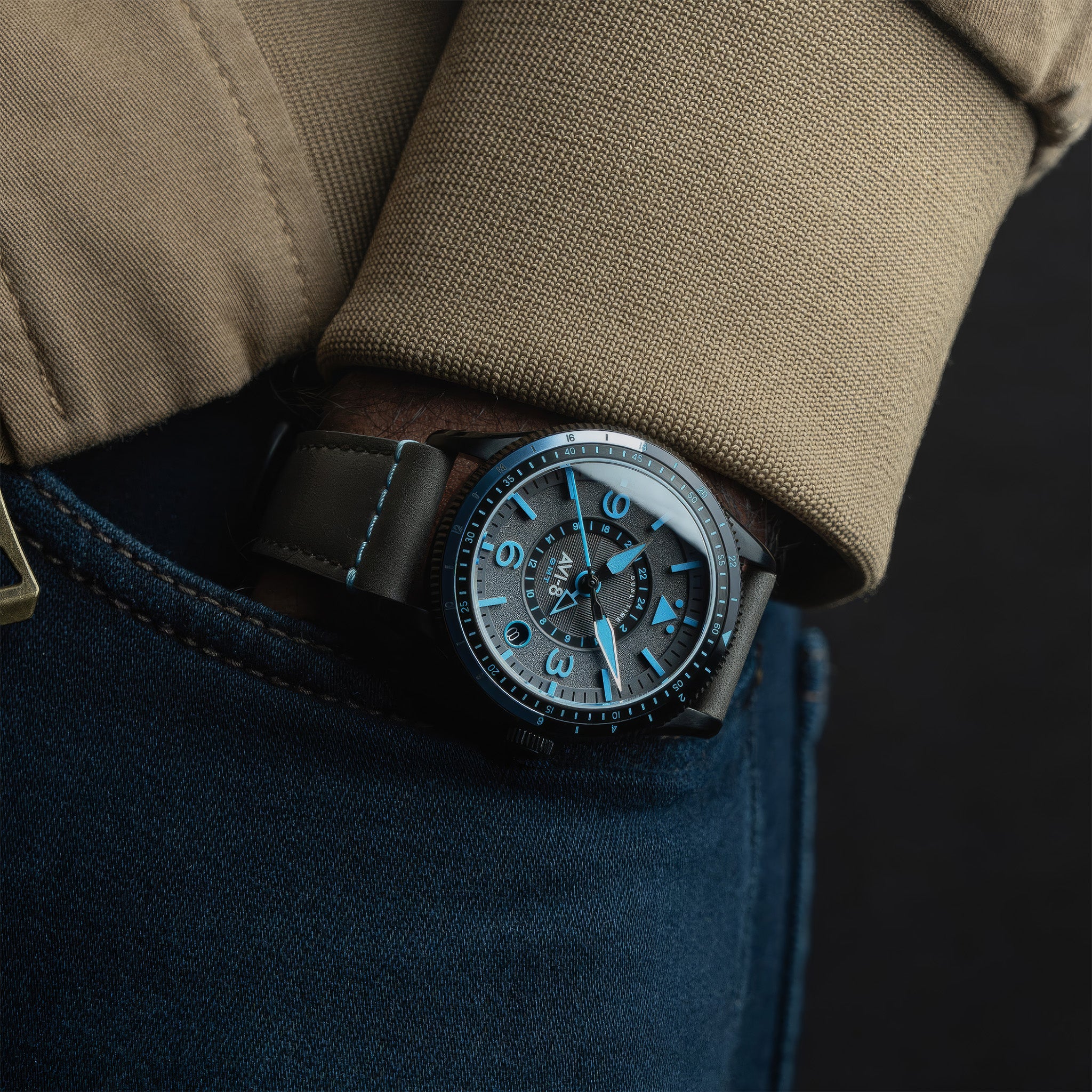 Flyboy Airmaster GMT Automatic | 40 mm | Rubber Black