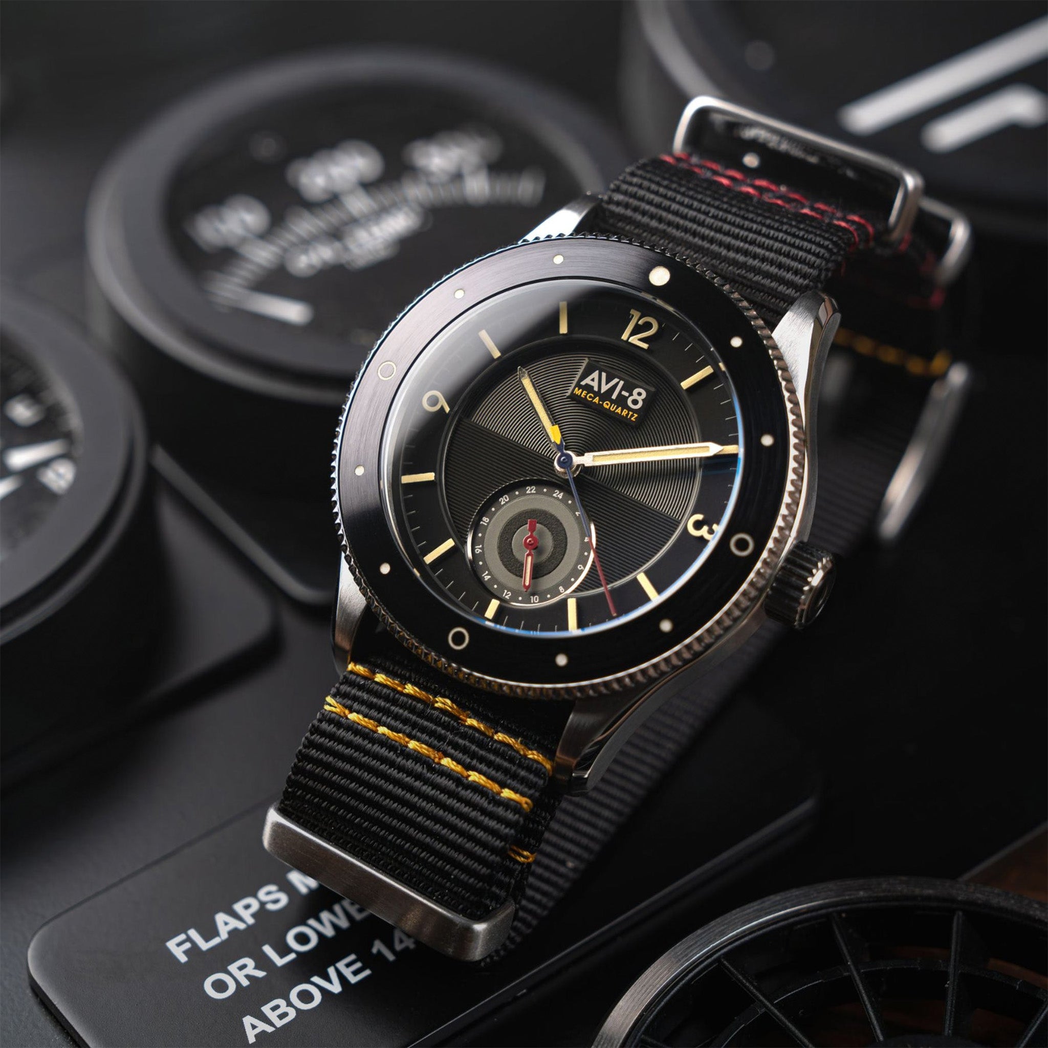 Flyboy Airmaster Sector Meca-Quartz | 40 mm | Raven Black
