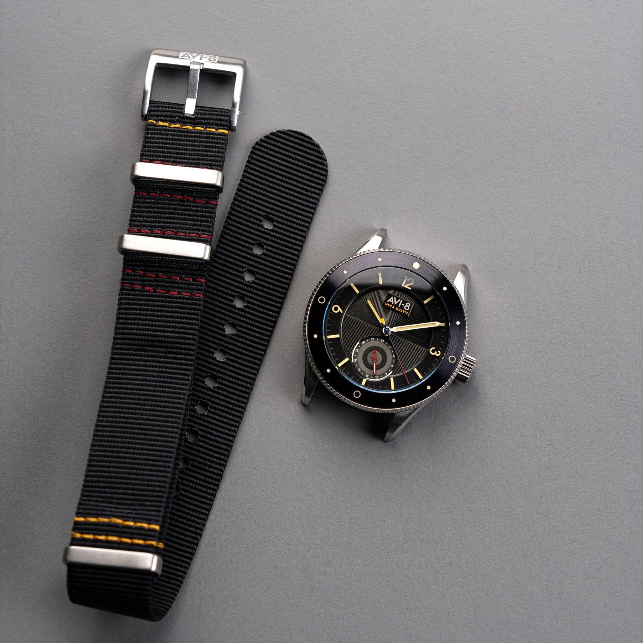 Flyboy Airmaster Sector Meca-Quartz | 40 mm | Raven Black