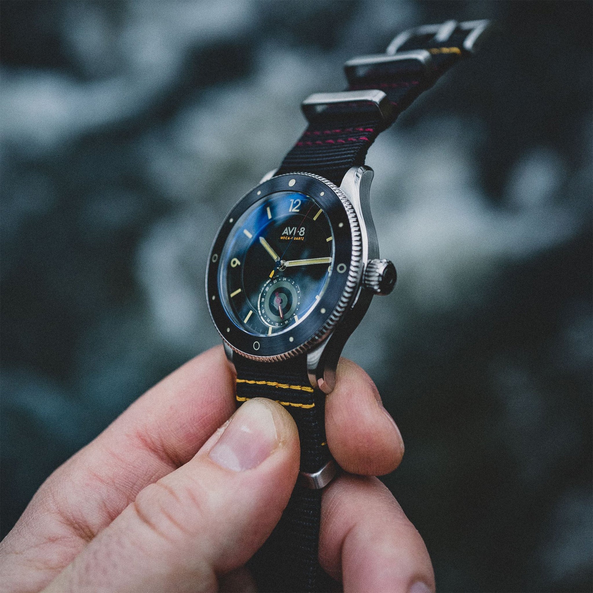 Flyboy Airmaster Sector Meca-Quartz | 40 mm | Raven Black