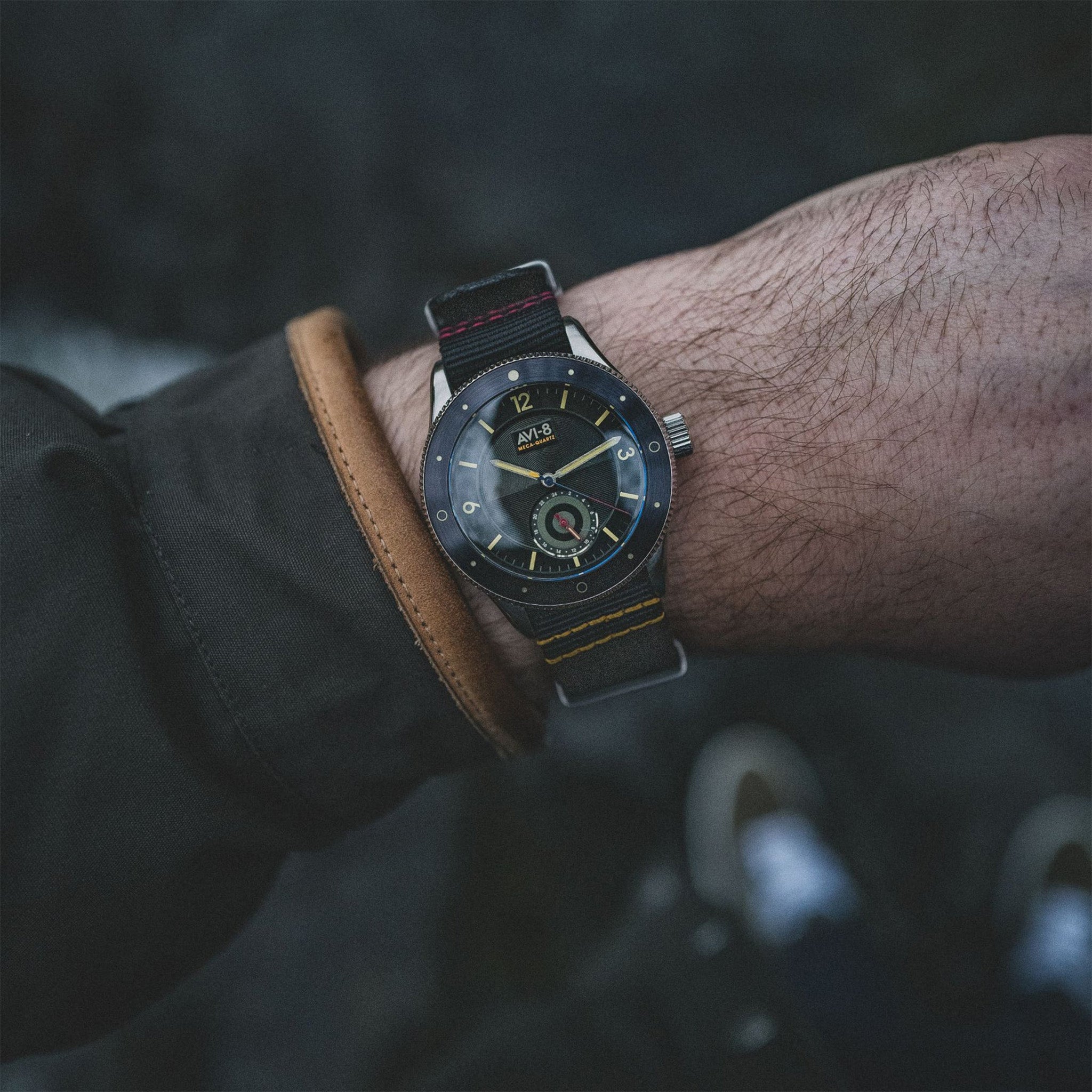 Flyboy Airmaster Sector Meca-Quartz | 40 mm | Raven Black